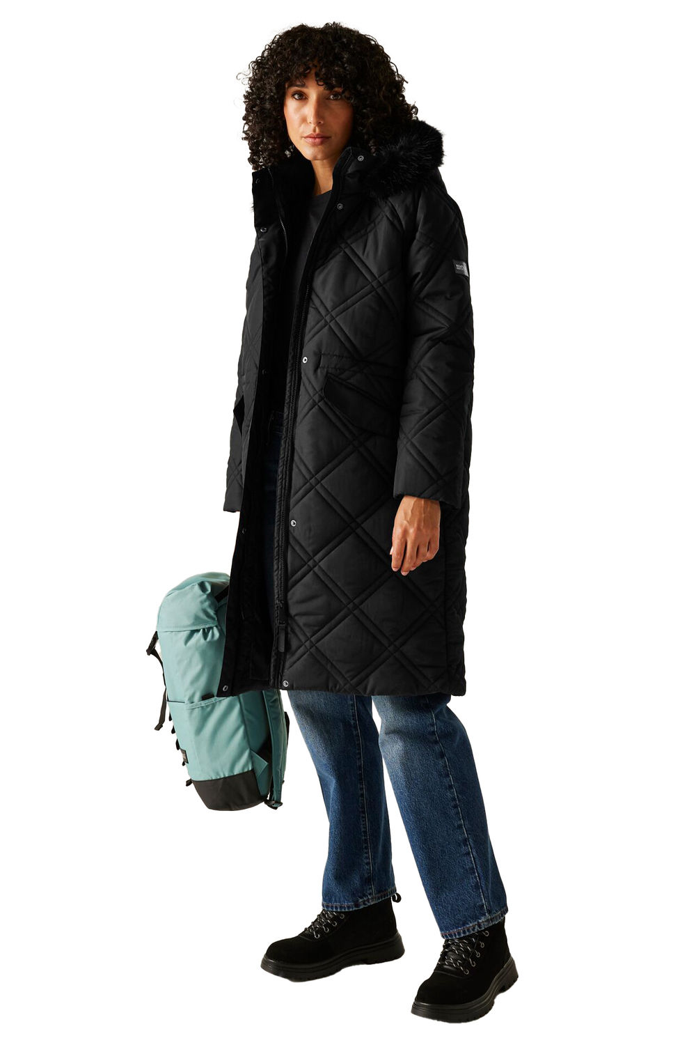 Black Regatta Black Freyla Padded Jacket, Image 5 of 5