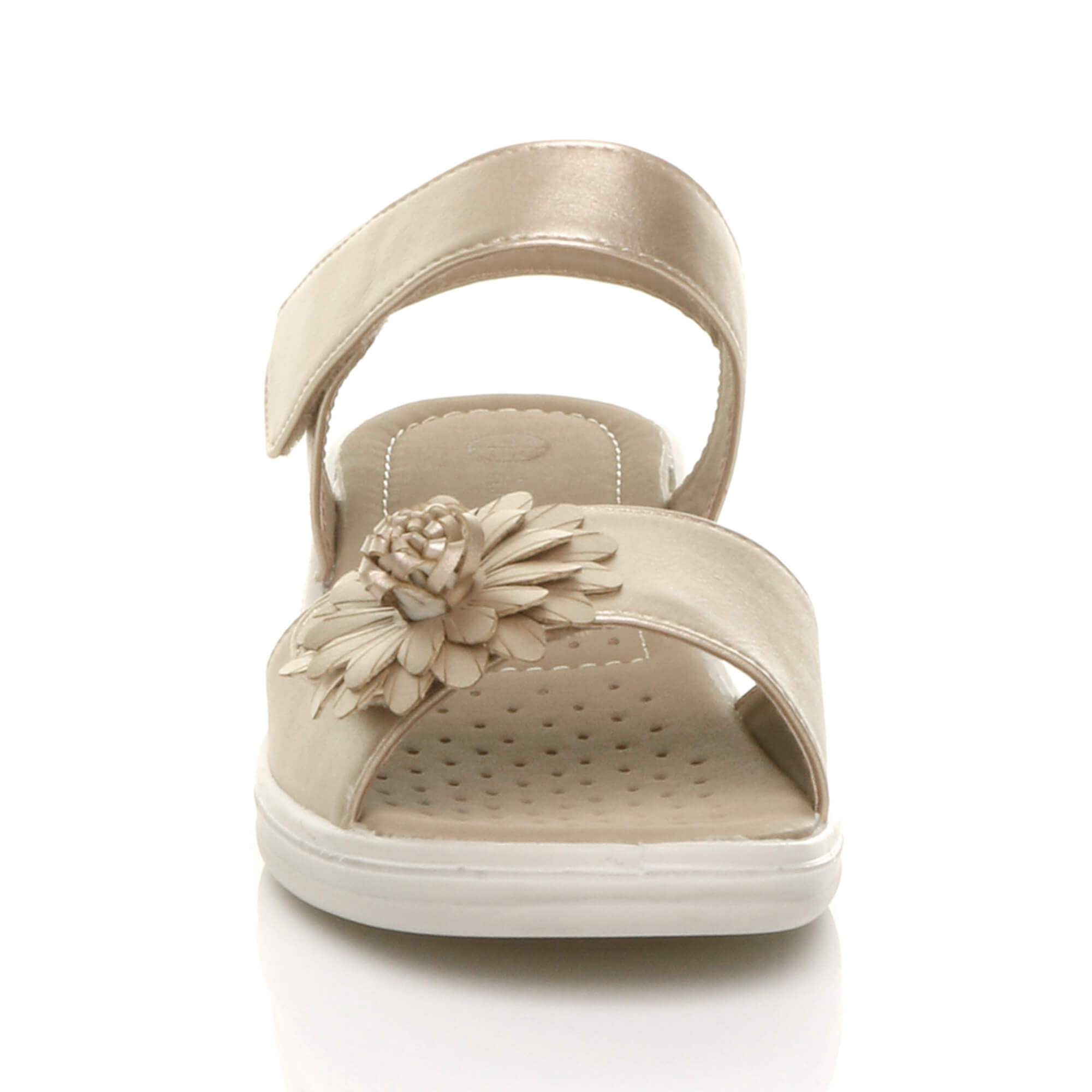 Gold AJVANI Gold Comfort Touch Close Sandals, Image 6 of 6