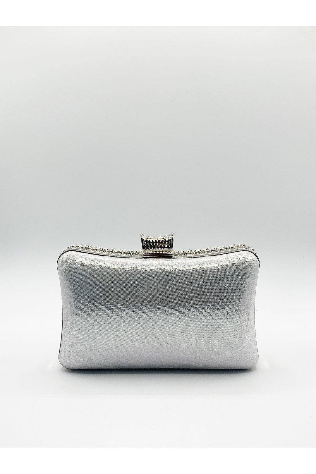 Silver Silver Diamante Clutch Bag, Image 3 of 6