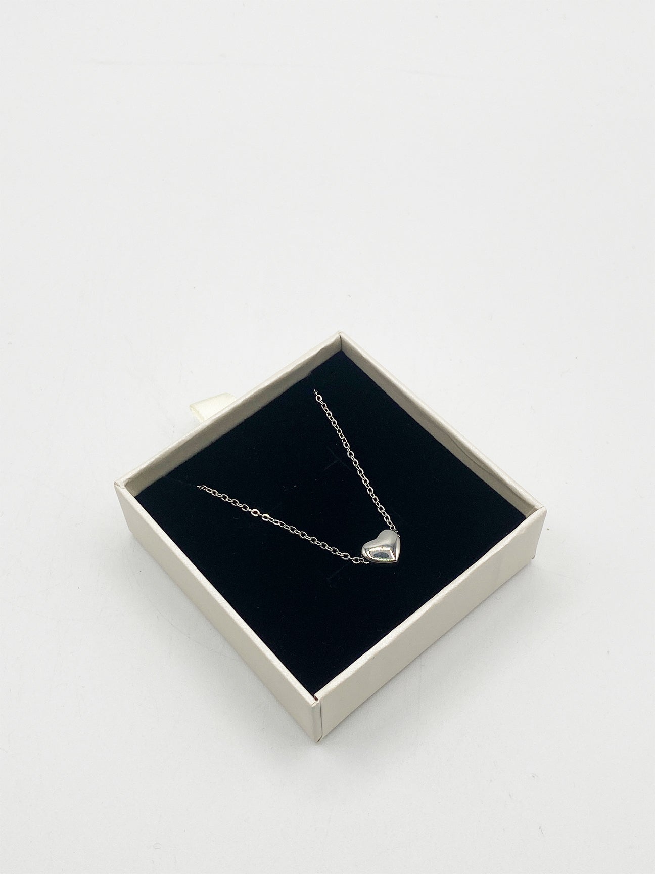 Silver Small Heart Necklace in Silver - Gift Boxed, Image 2 of 5