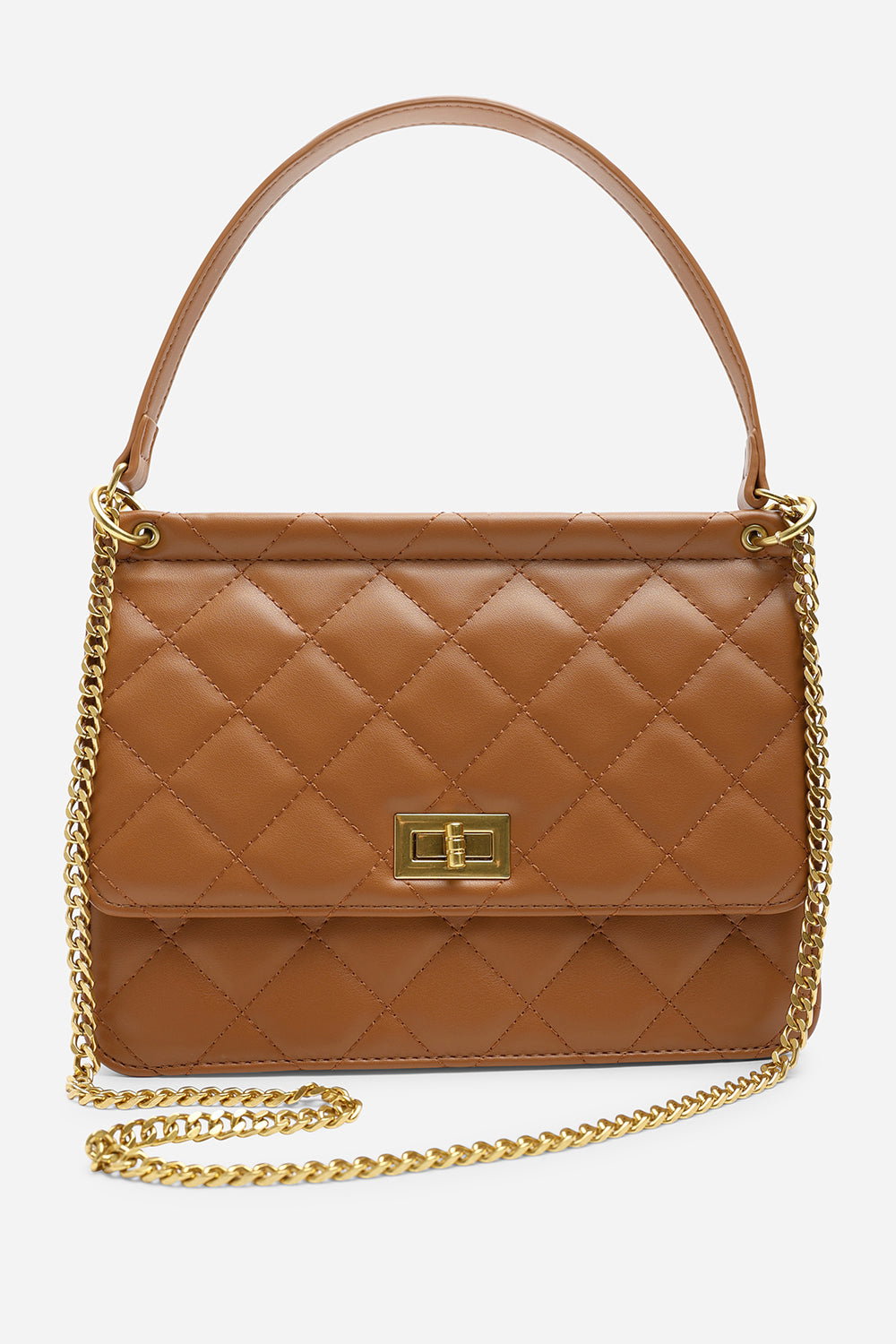 Tan Arisbeth Quilted Cross Body Shoulder Bag, Image 1 of 6
