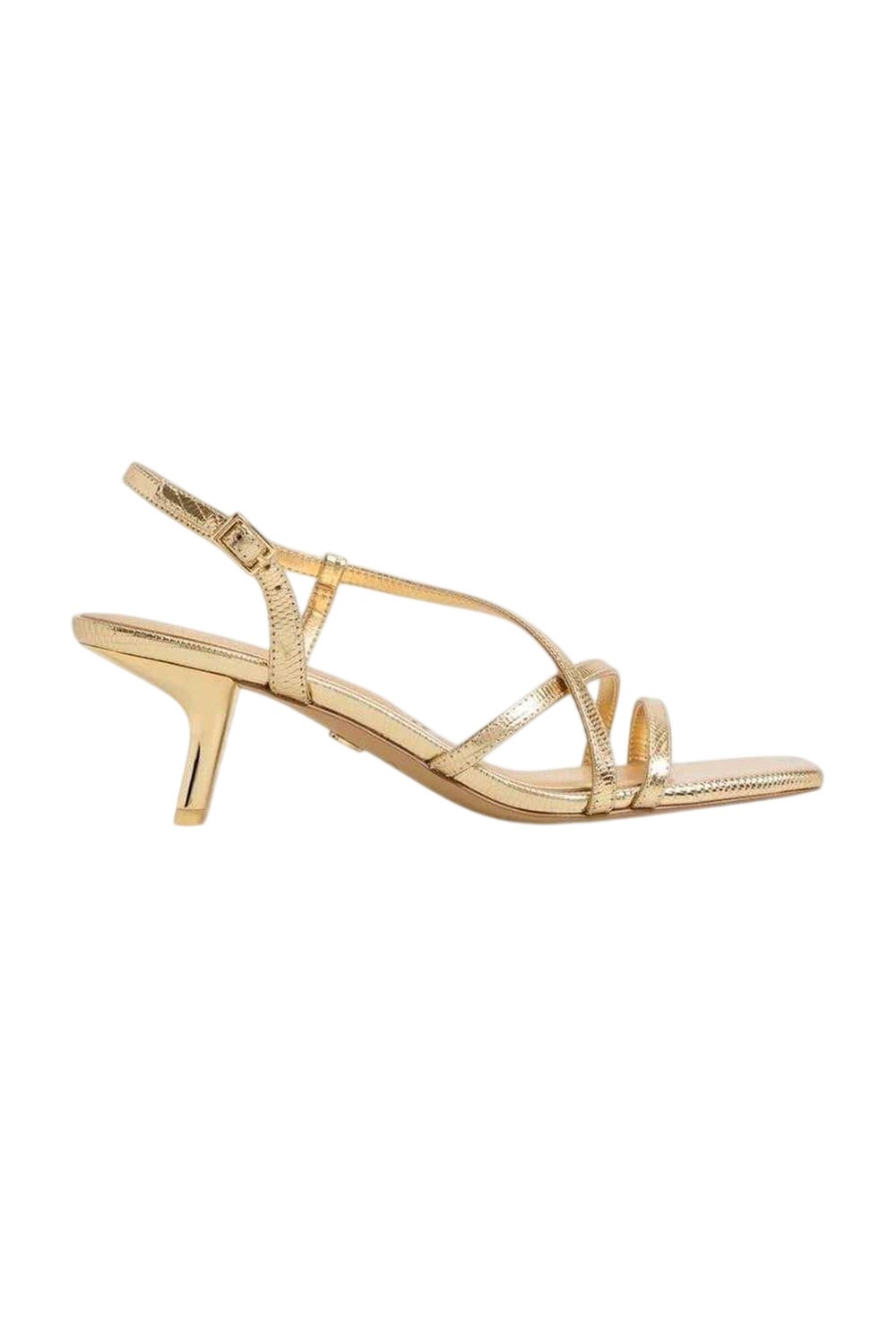 Black Lendacan Strappy Kitten Heel Sandals