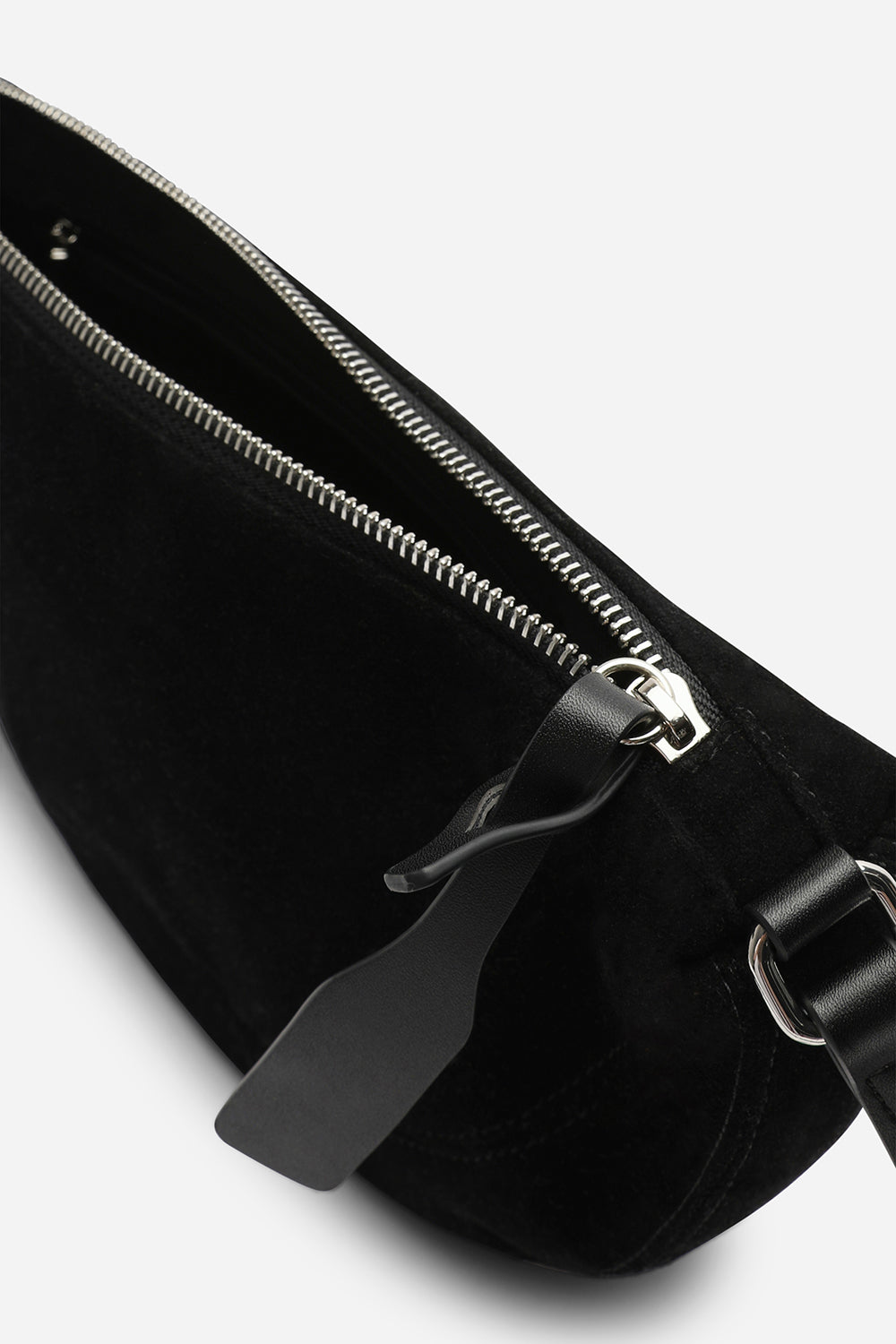 Black 'Cloud' Suede Crossbody Shoulder Bag, Image 3 of 3
