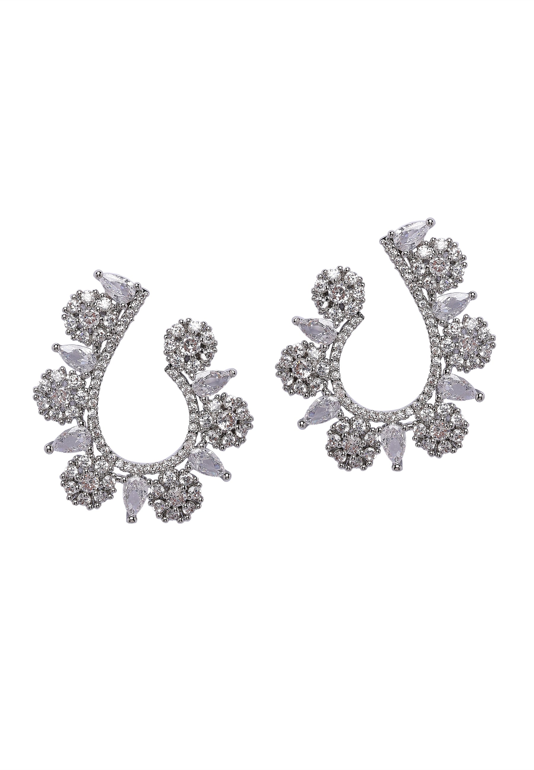 Metallic Contemporary U-Shaped Earrings