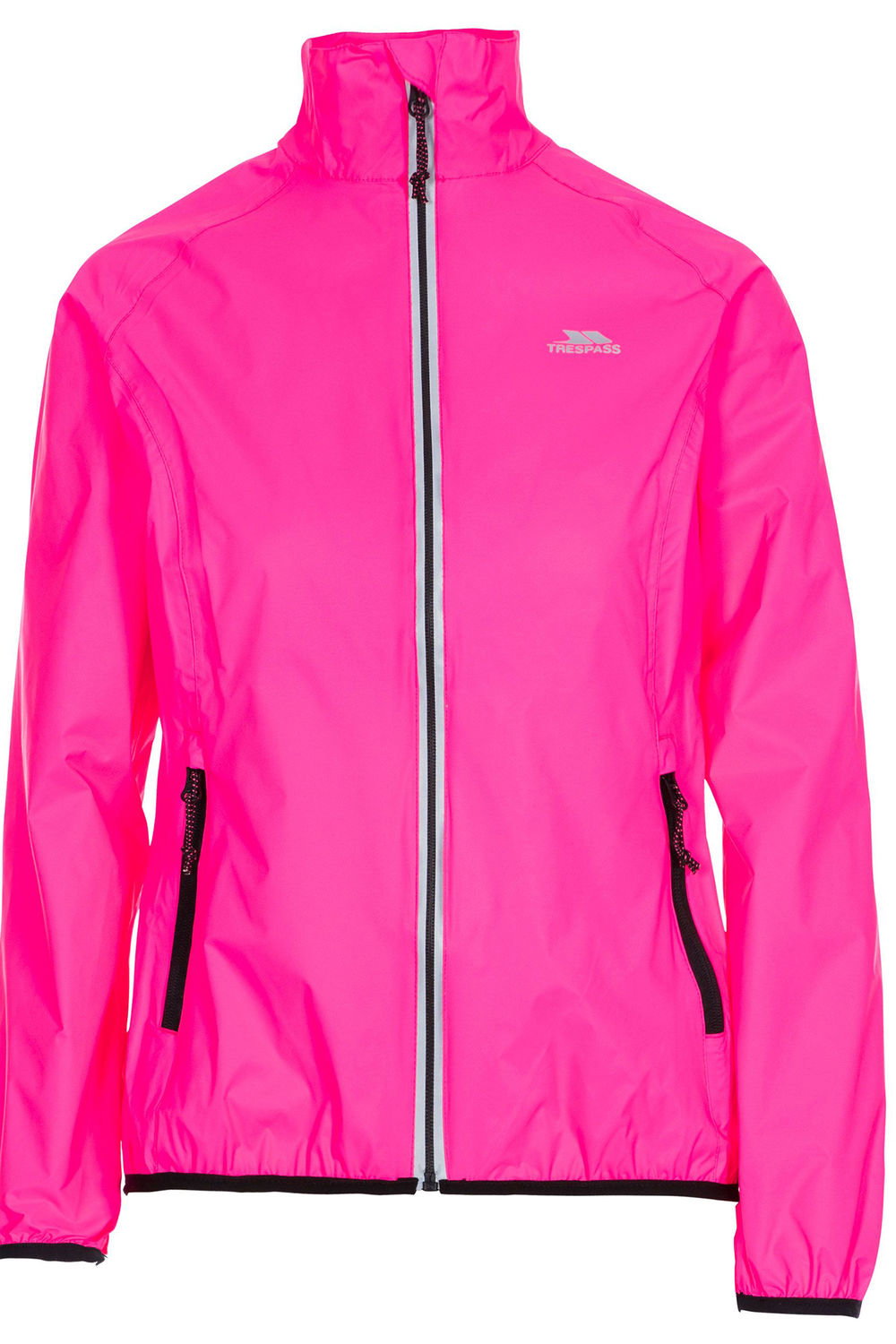 Pink Flourescent Trespass Pink Flourescent Beaming Packaway HiVis Jacket, Image 1 of 8