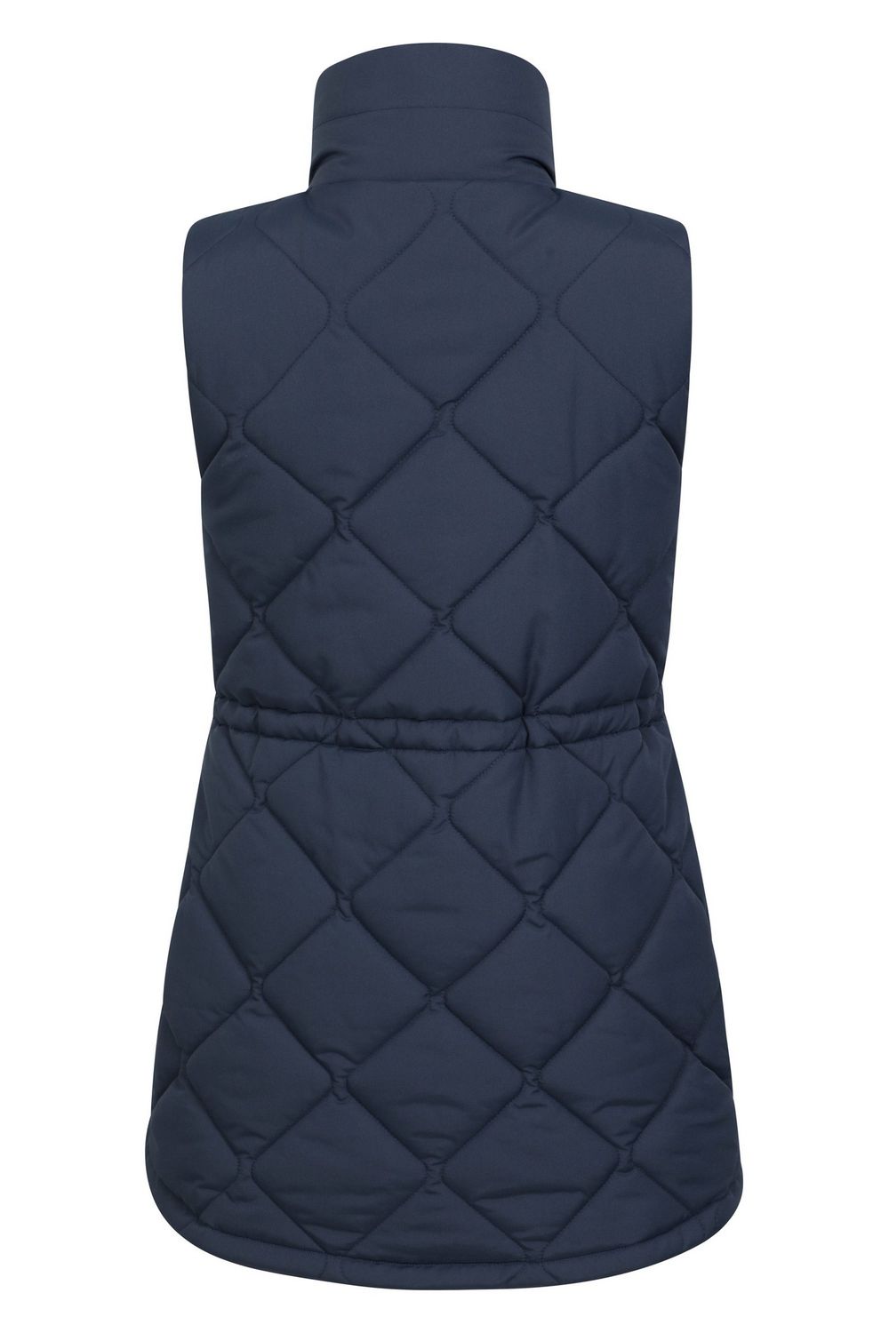 Navy Rye Quilted Long Length Gilet, Image 2 of 5