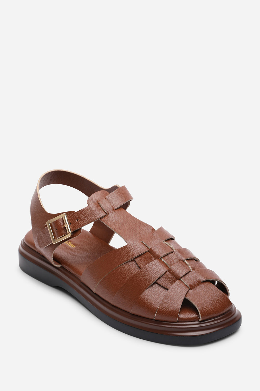 Tan Chime Fisherman Flatform Sandal, Image 3 of 6