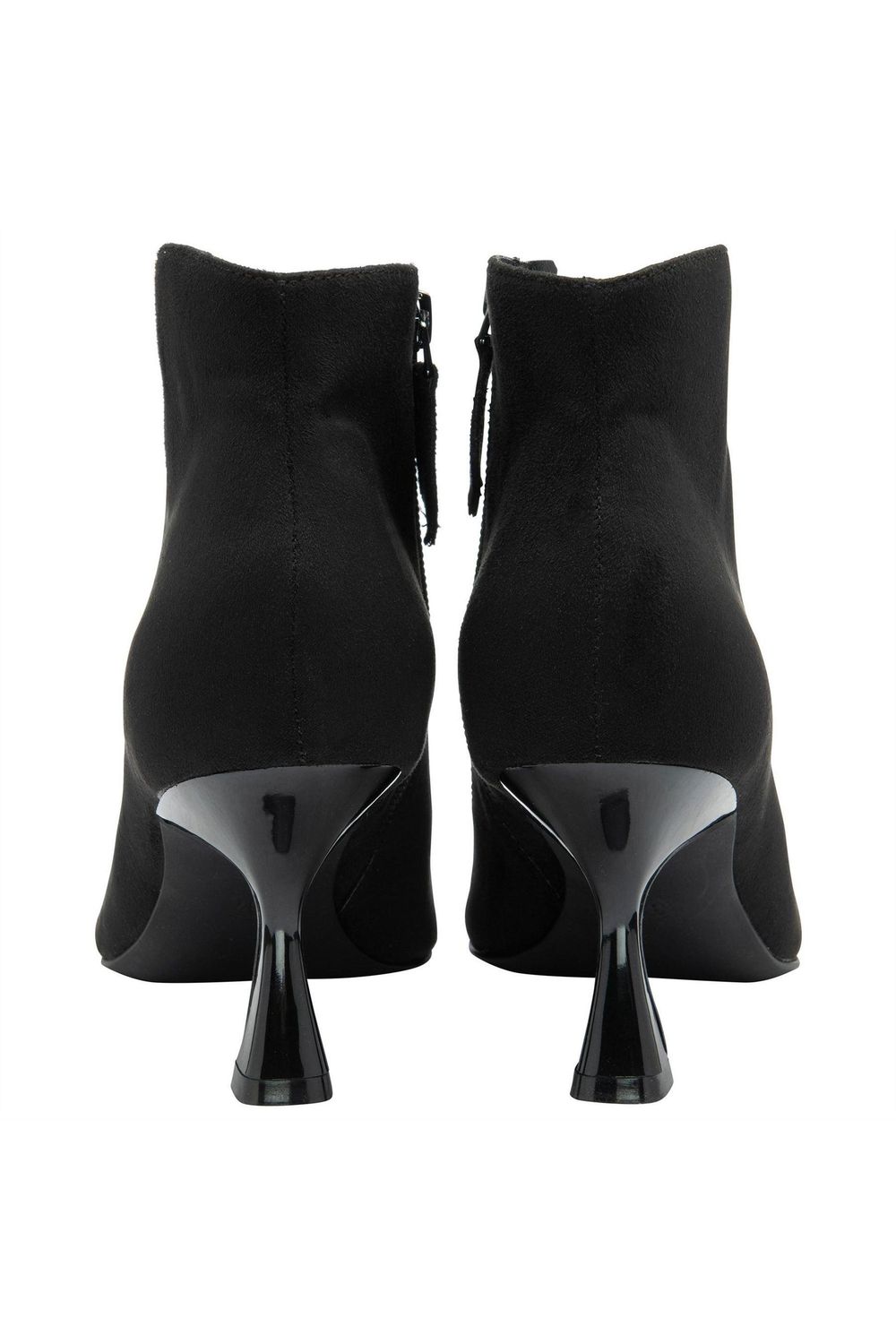 Black Amelia Faux Suede Kitten Heel Ankle Boots, Image 2 of 5