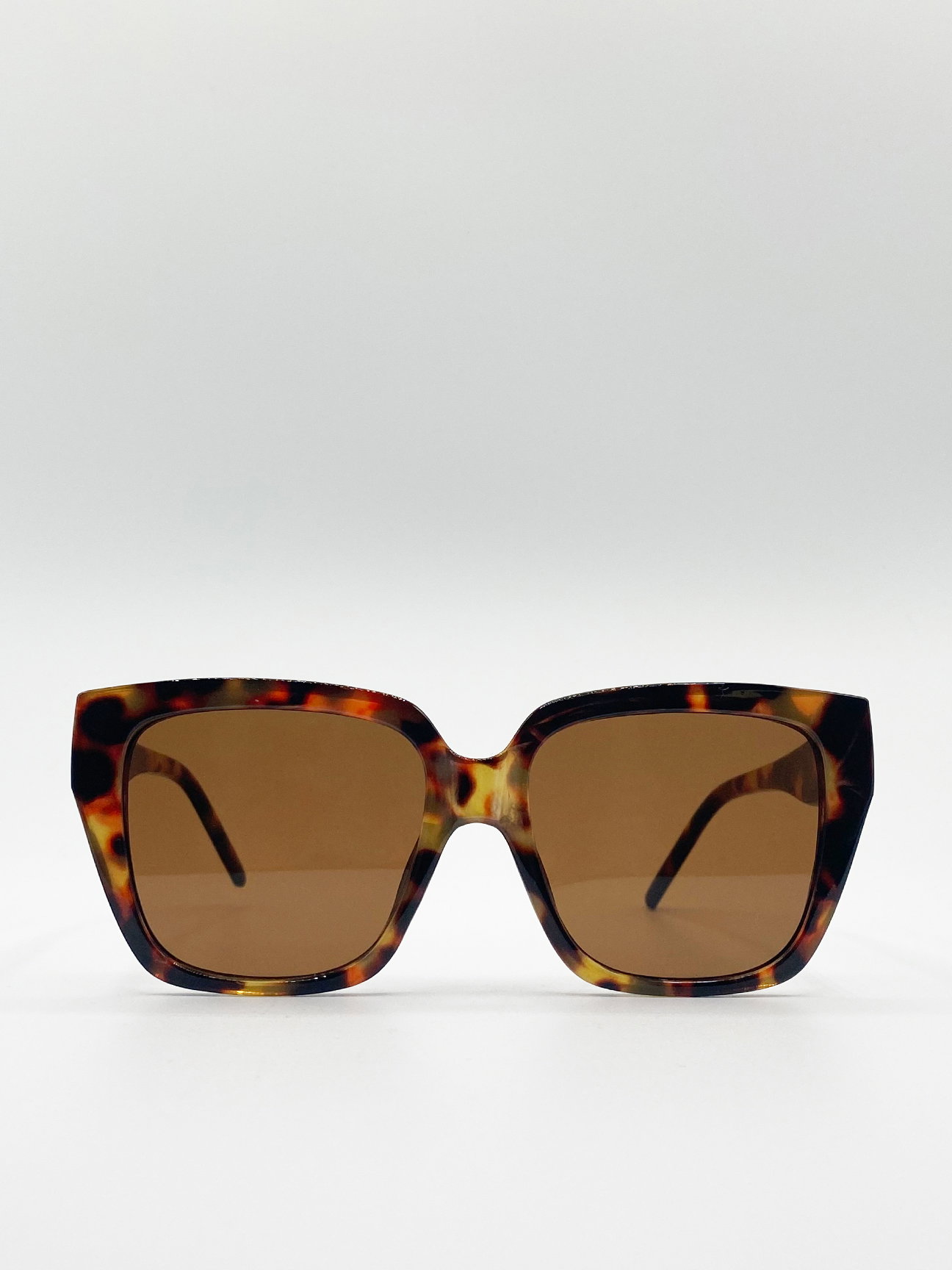 Brown Tortoiseshell Oversized Cat Eye Sunglasses, Image 2 of 7