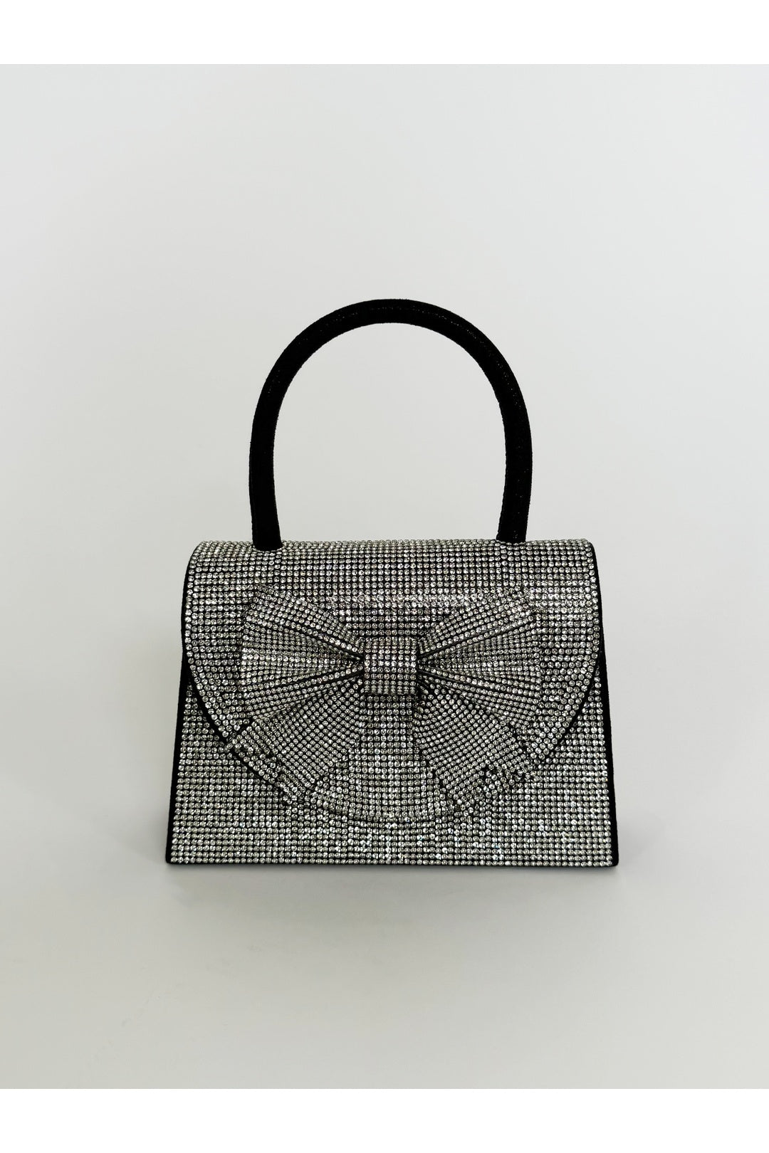 Black Rhinestone Grab Bag with Bow Detail, Image 2 of 6