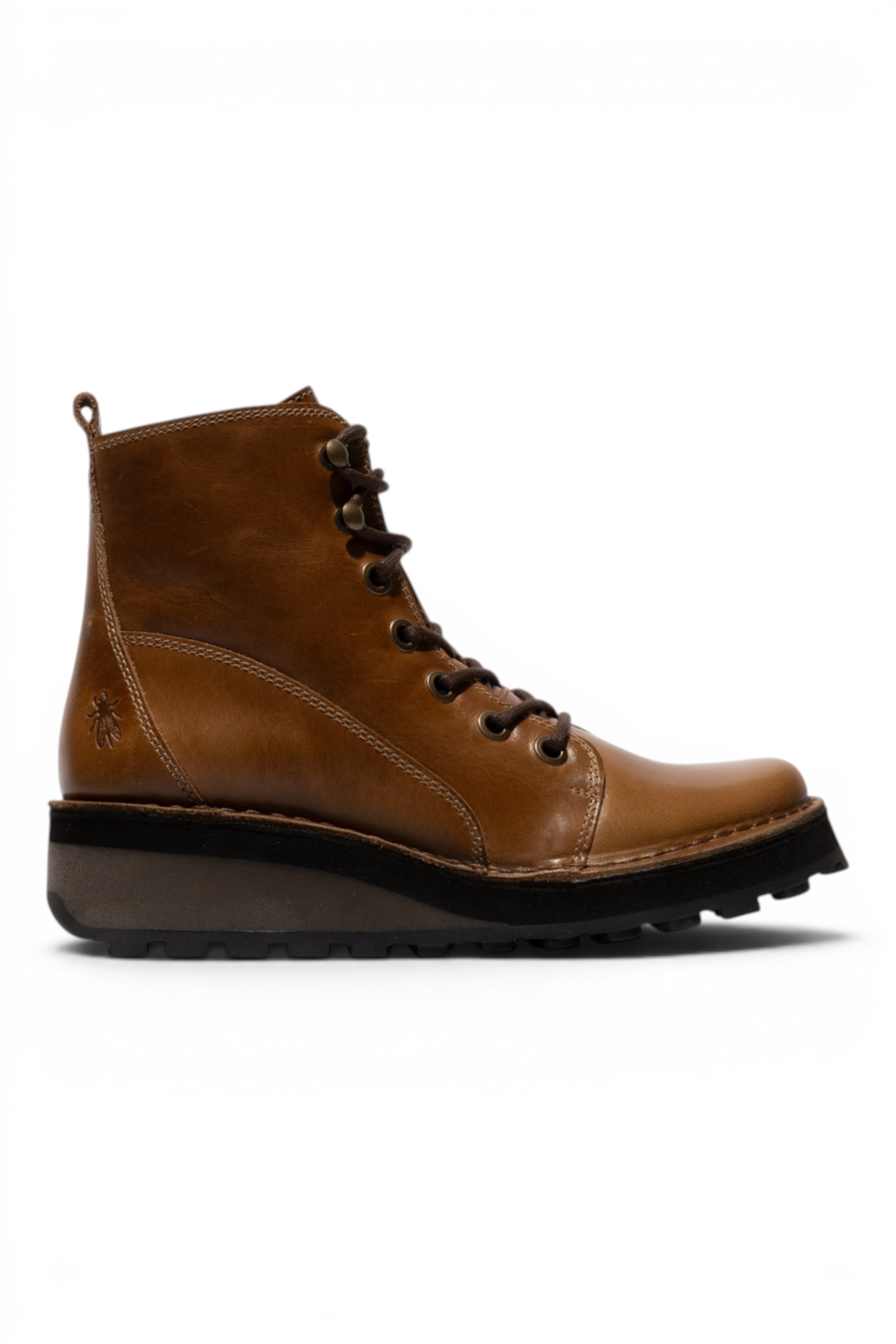 Black Womens Leather Ankle Boots-Hazi146