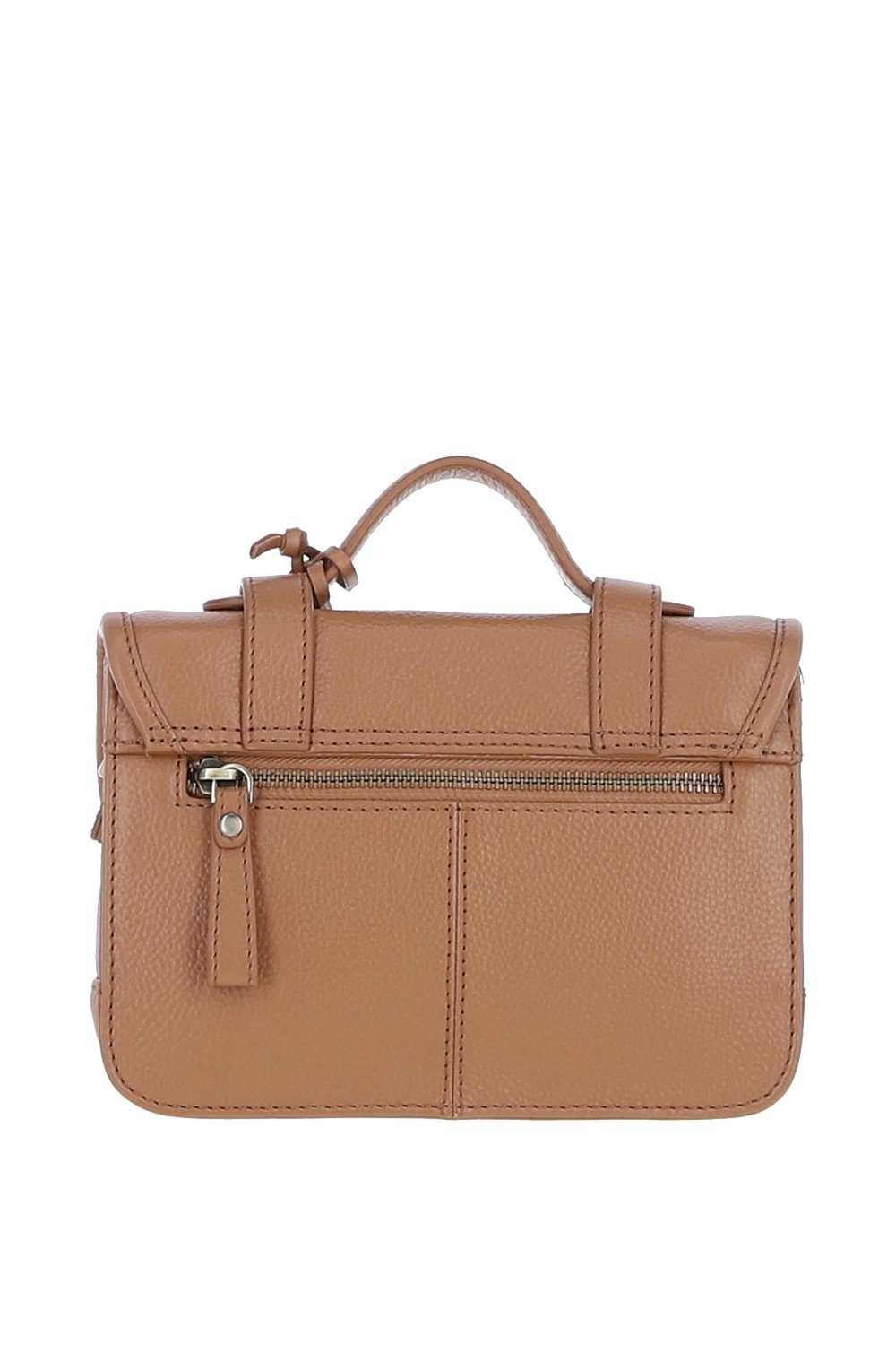 Camel Ashwood Leather Camel Stylish Real Leather Medium Satchel Bag, Image 3 of 4
