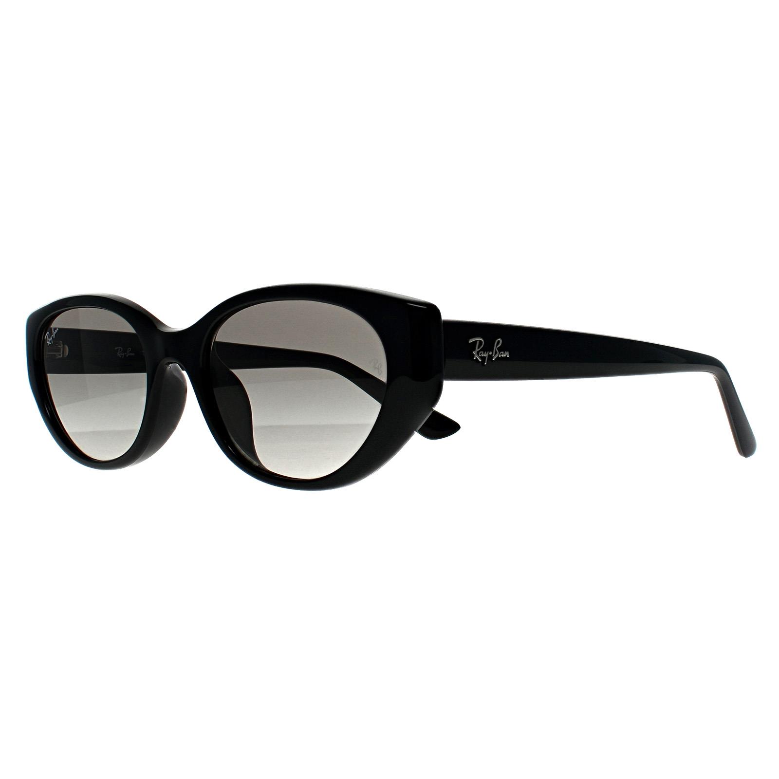 Black Ray-Ban Black Oval Polished Black Grey Gradient RB4457D Bio Based, Image 2 of 3