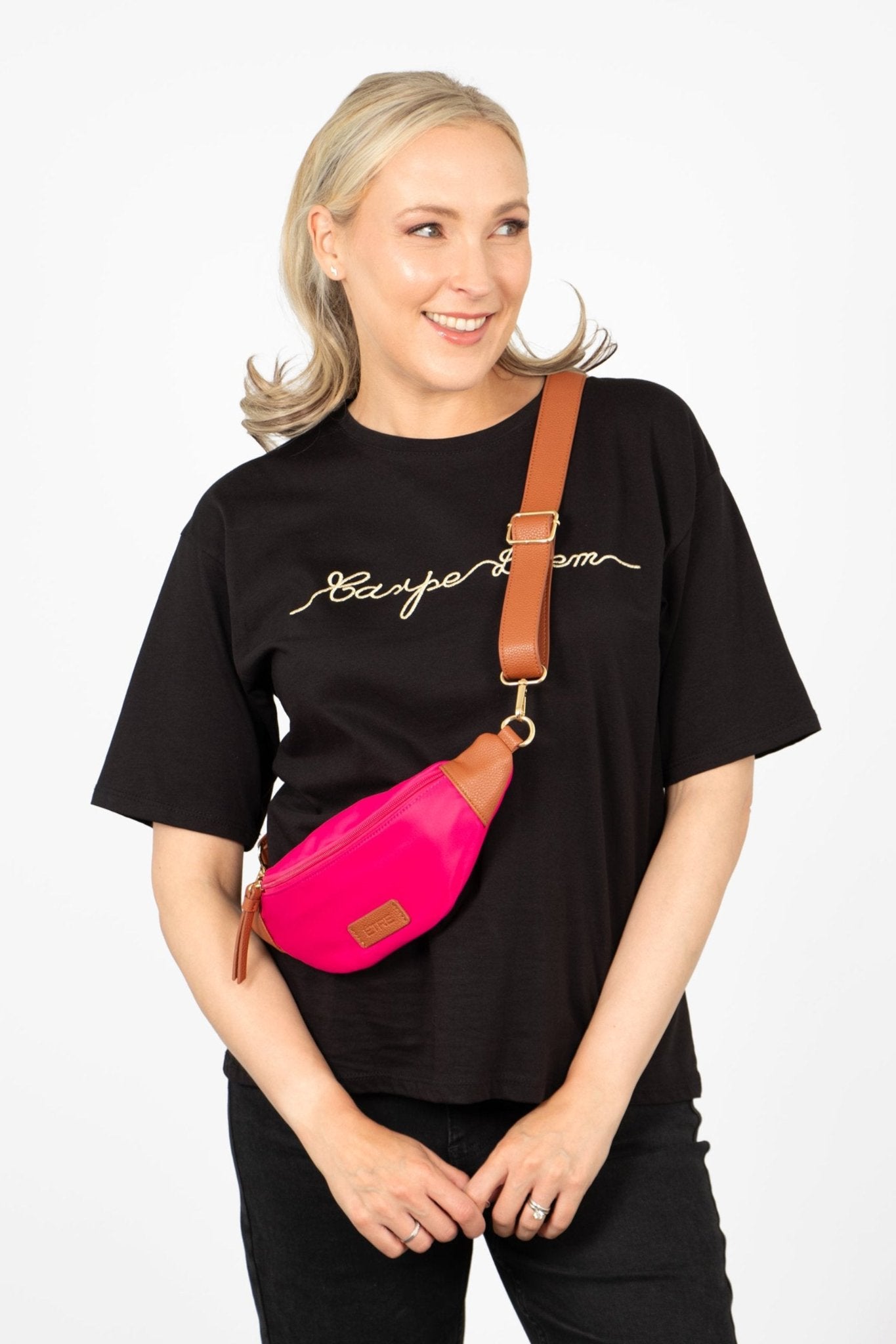 Pink Compact Crossbody Bum Bag