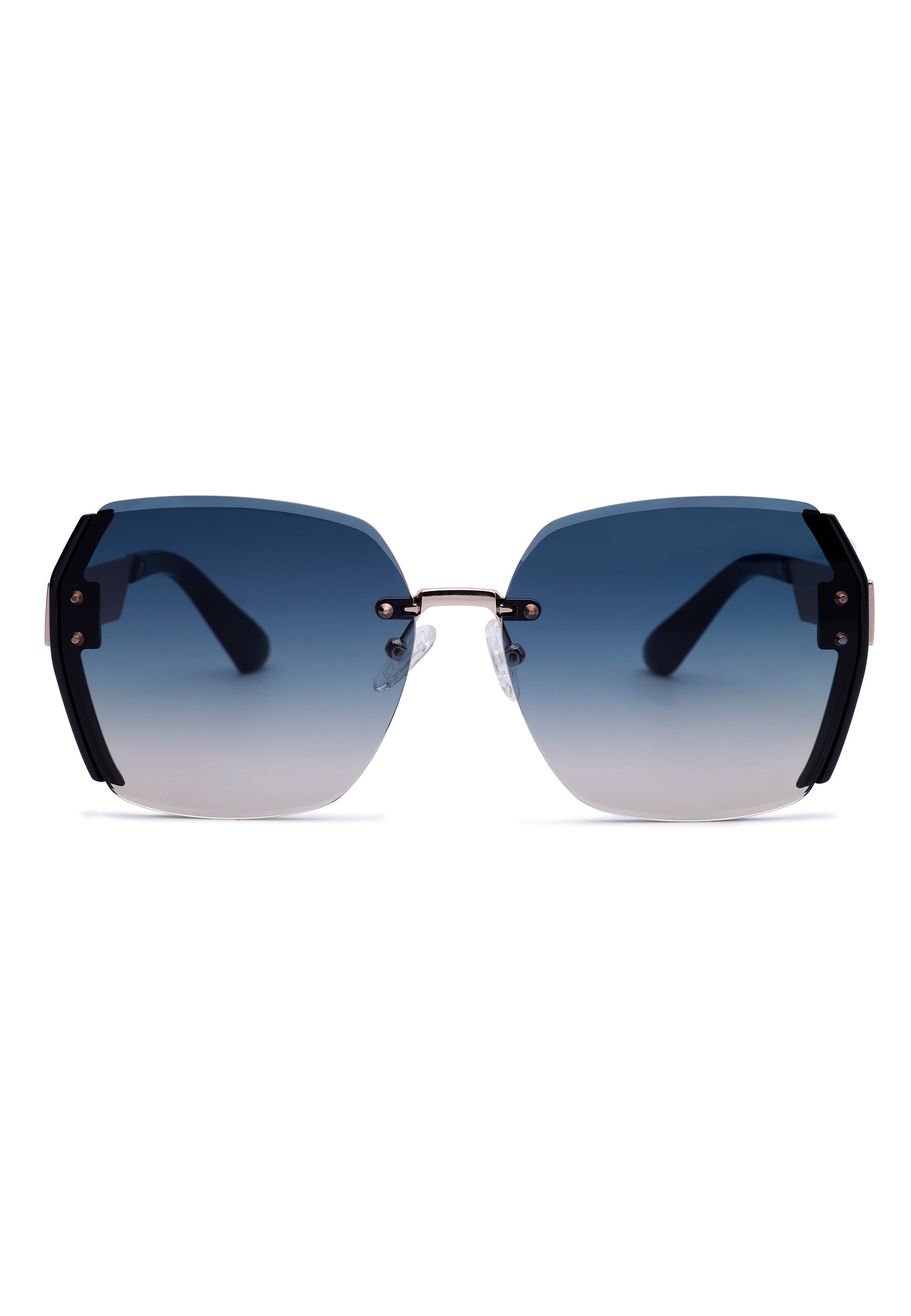 Black AVANT-GARDE PARIS Black Bold Square Sunglasses, Image 2 of 7