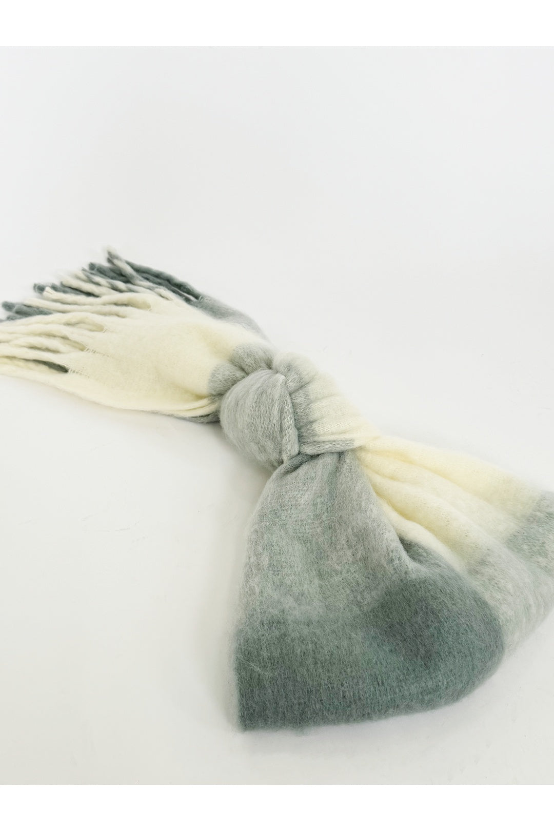 Grey Chunky Check Scarf, Image 4 of 5