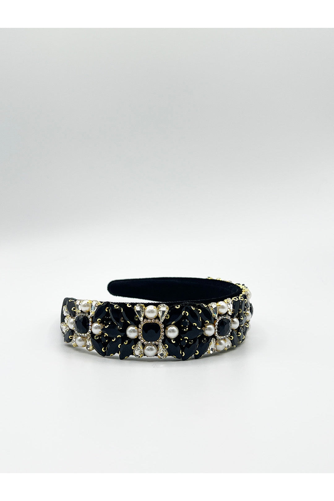Black SVNX Black Embellished Crystal Headband, Image 4 of 5