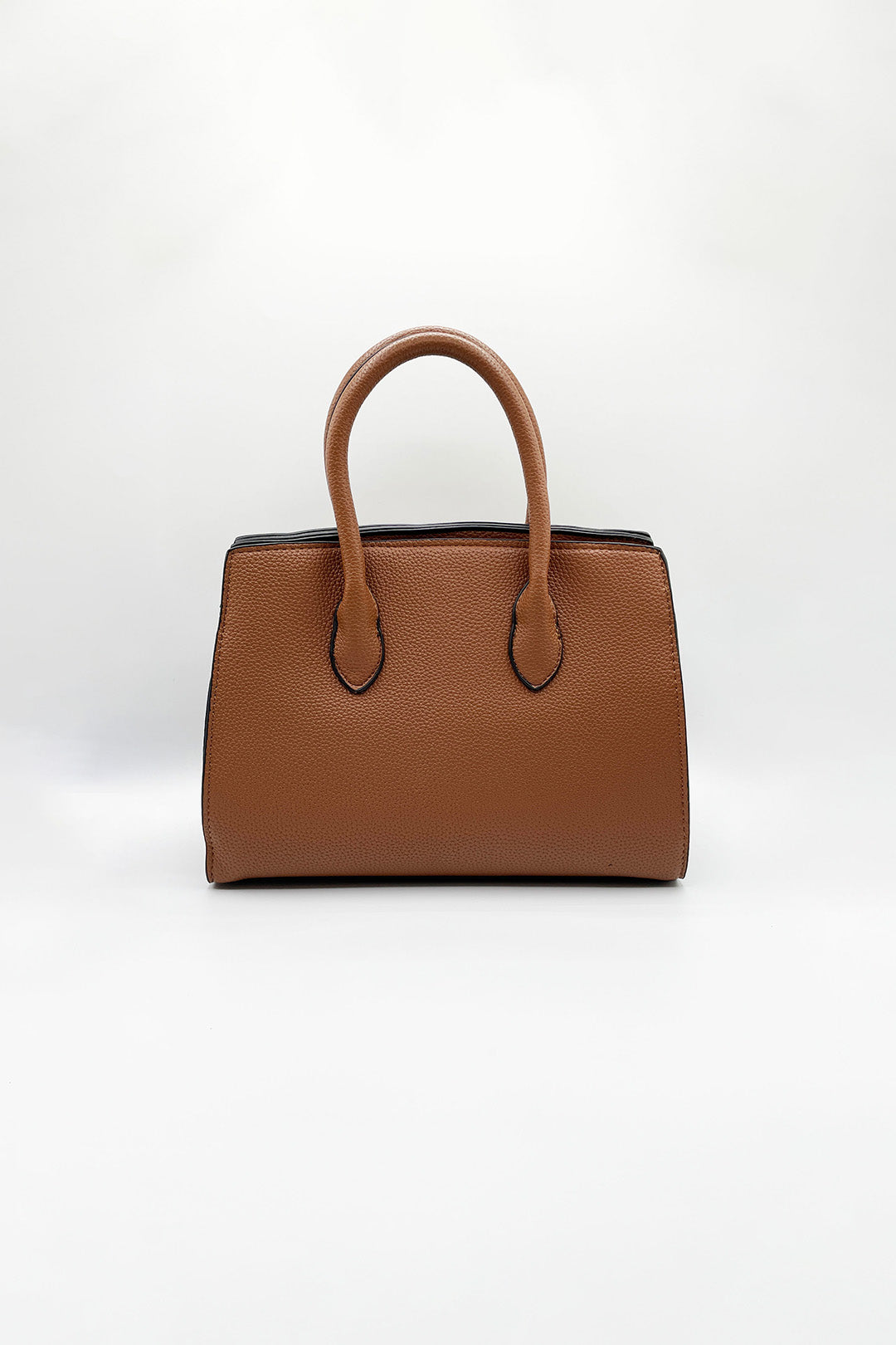 Brown Top Handle Satchel Handbag, Image 5 of 5