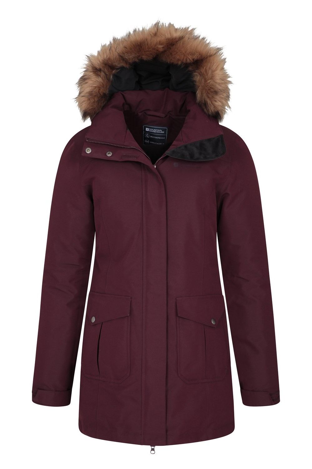 Burgundy Tarka II Long Padded Jacket, Image 5 of 5