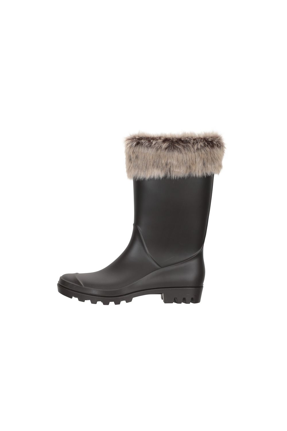Beige Faux Fur Lined Wellington Boots, Image 3 of 7