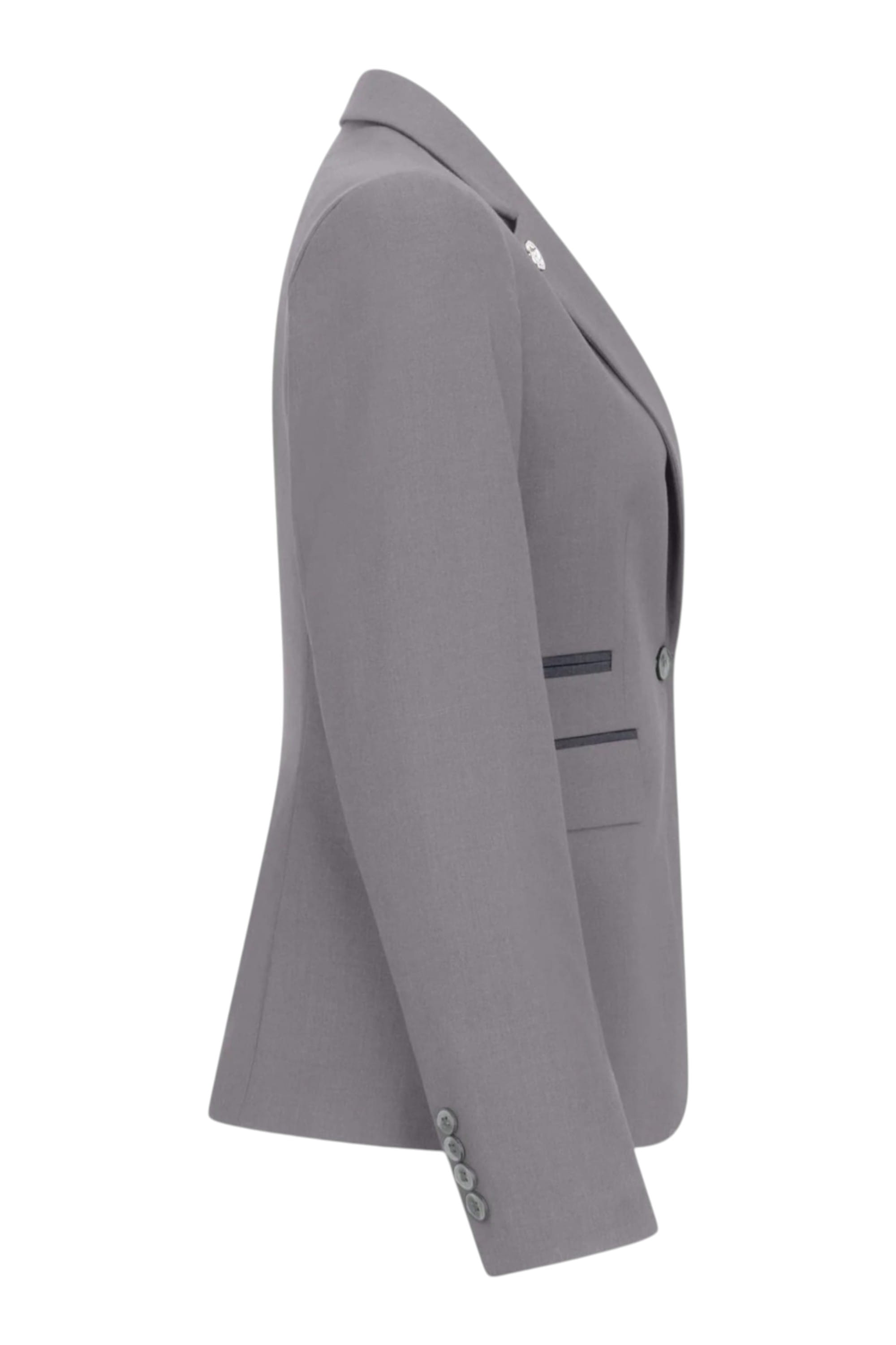 Grey Womens 3 Piece Plain Grey Formal Office Suit, Image 8 of 8