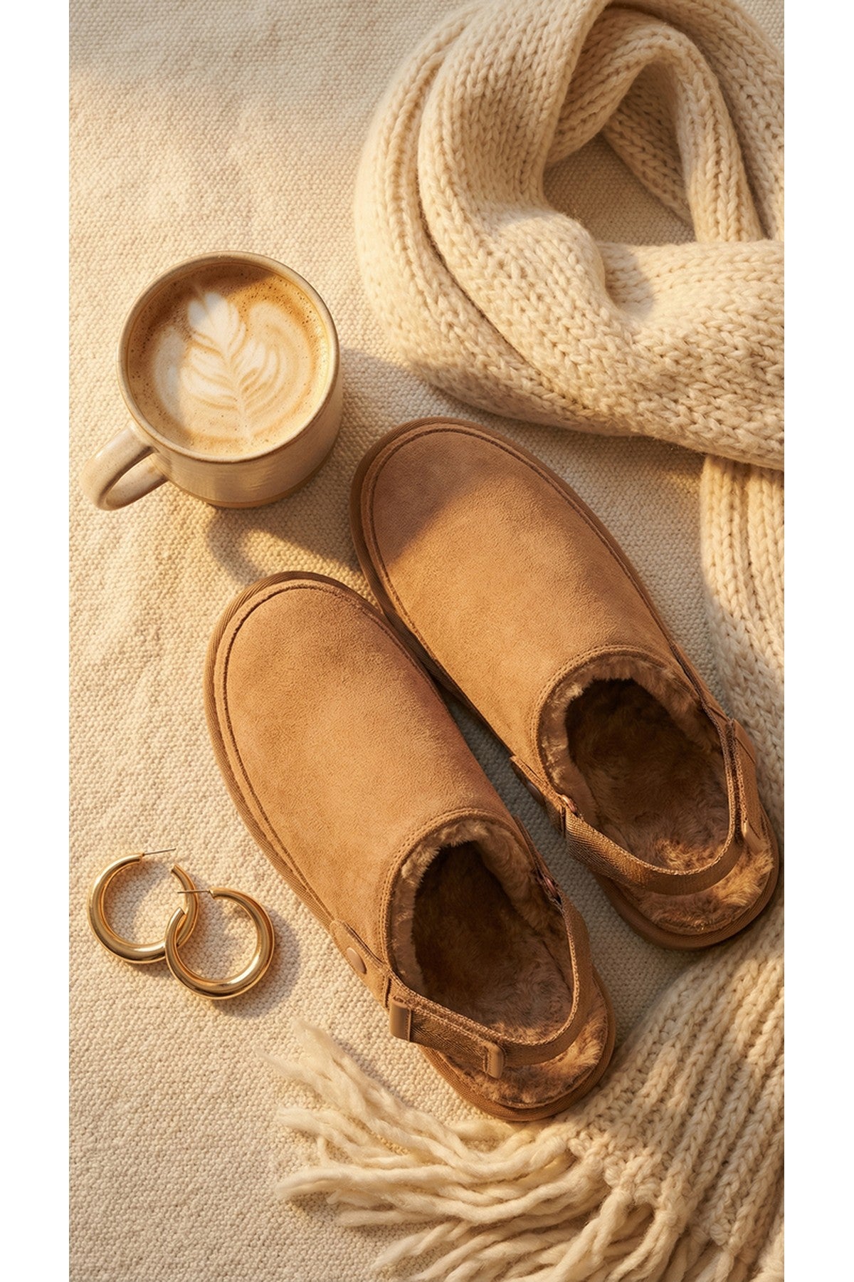Khaki iKrush Khaki Niraya Faux Suede Slingback Mule Sandals With Cuff Strap, Image 8 of 8