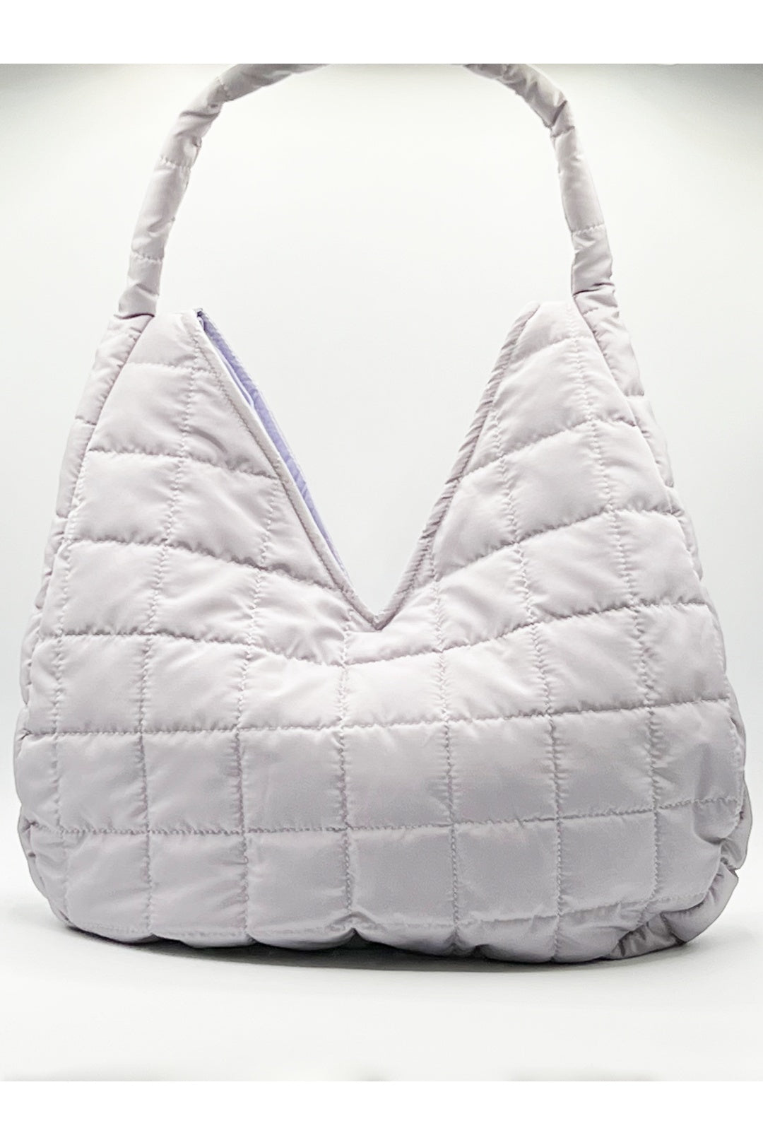 Lilac Oversized Quilted Shoulder Bag, Image 1 of 4