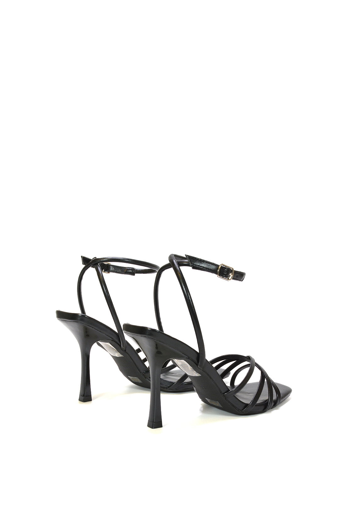Black 'Ottoline' Strappy Stiletto Heeled Sandals With Ankle Strap, Image 4 of 6