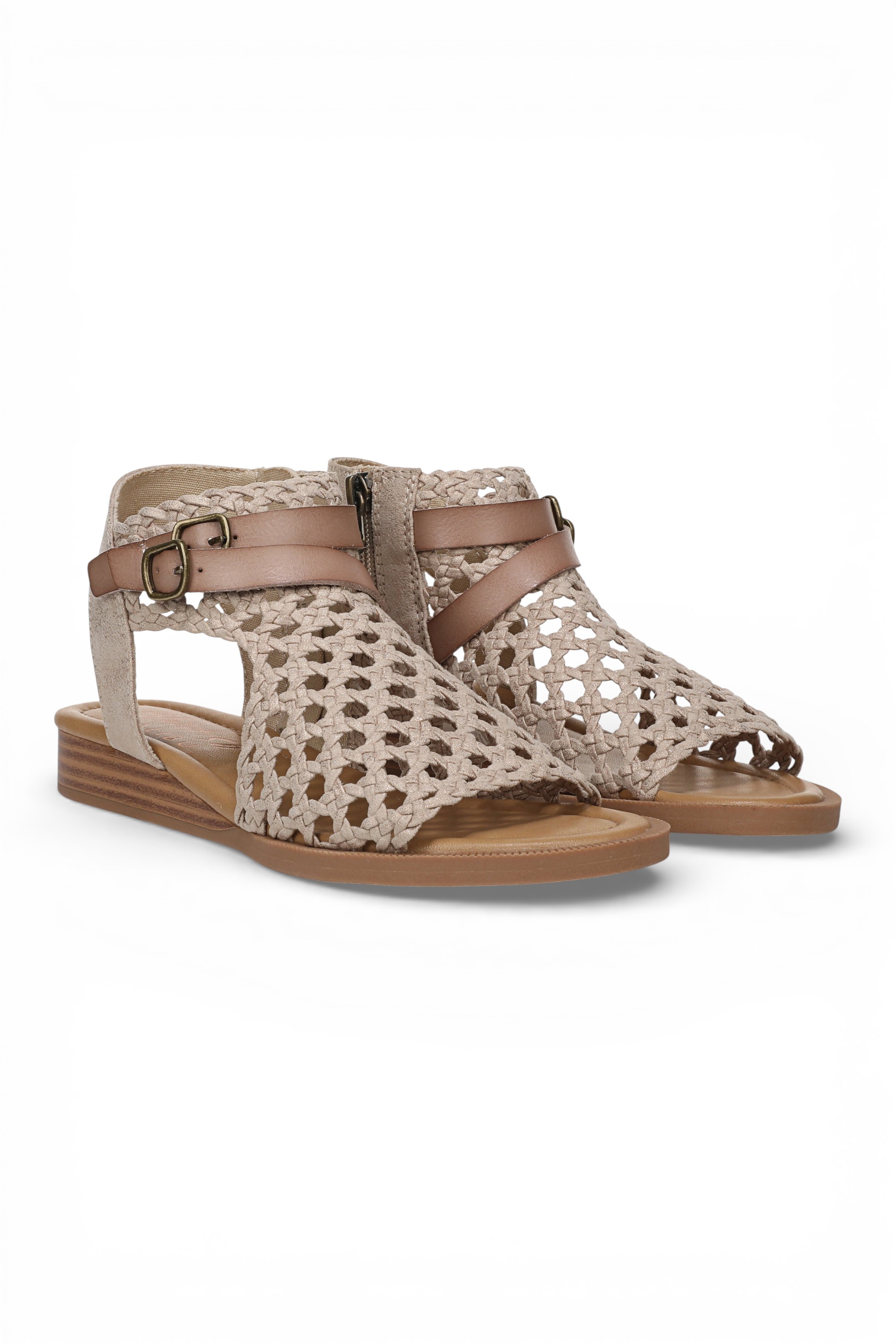 Gold Blowfish Malibu Gold Womens "Anuella" Weave Micro Wedge Sandals, Image 1 of 6