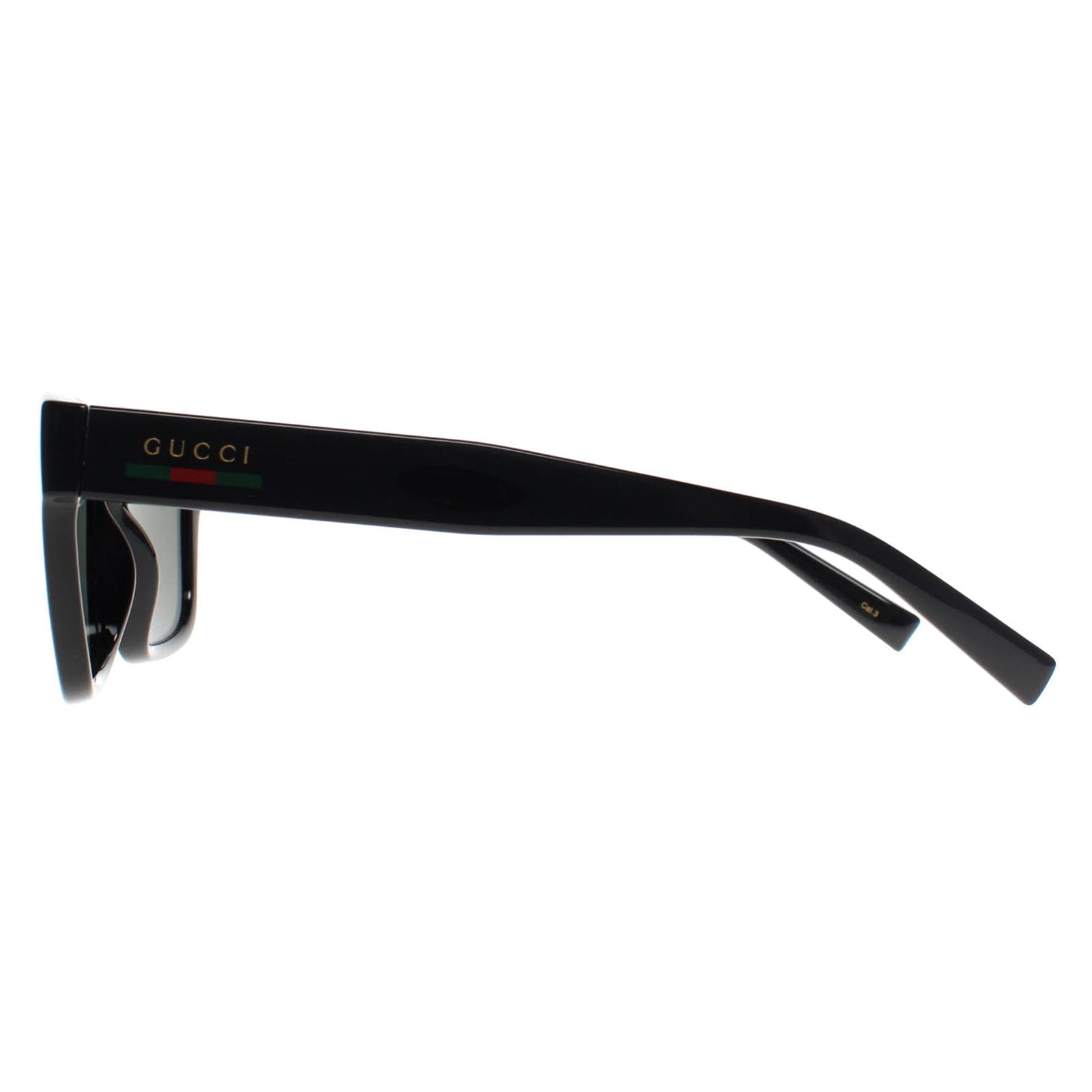 Black Square Shiny Black Grey GG1857S, Image 3 of 4