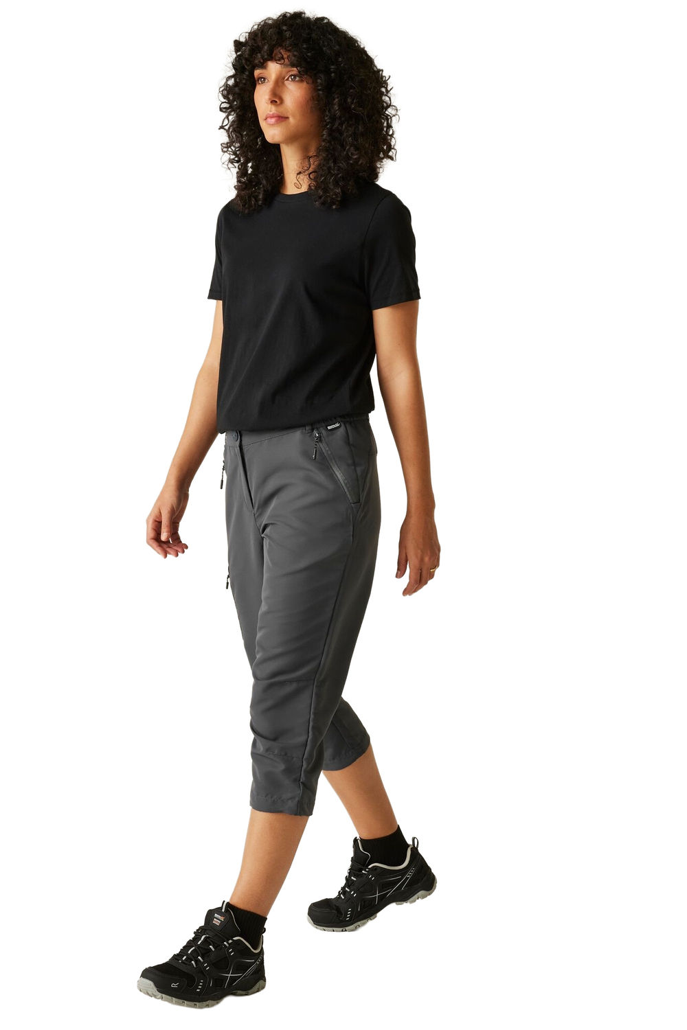 Grey Chaska III Walking Capri Cropped Trousers, Image 4 of 4