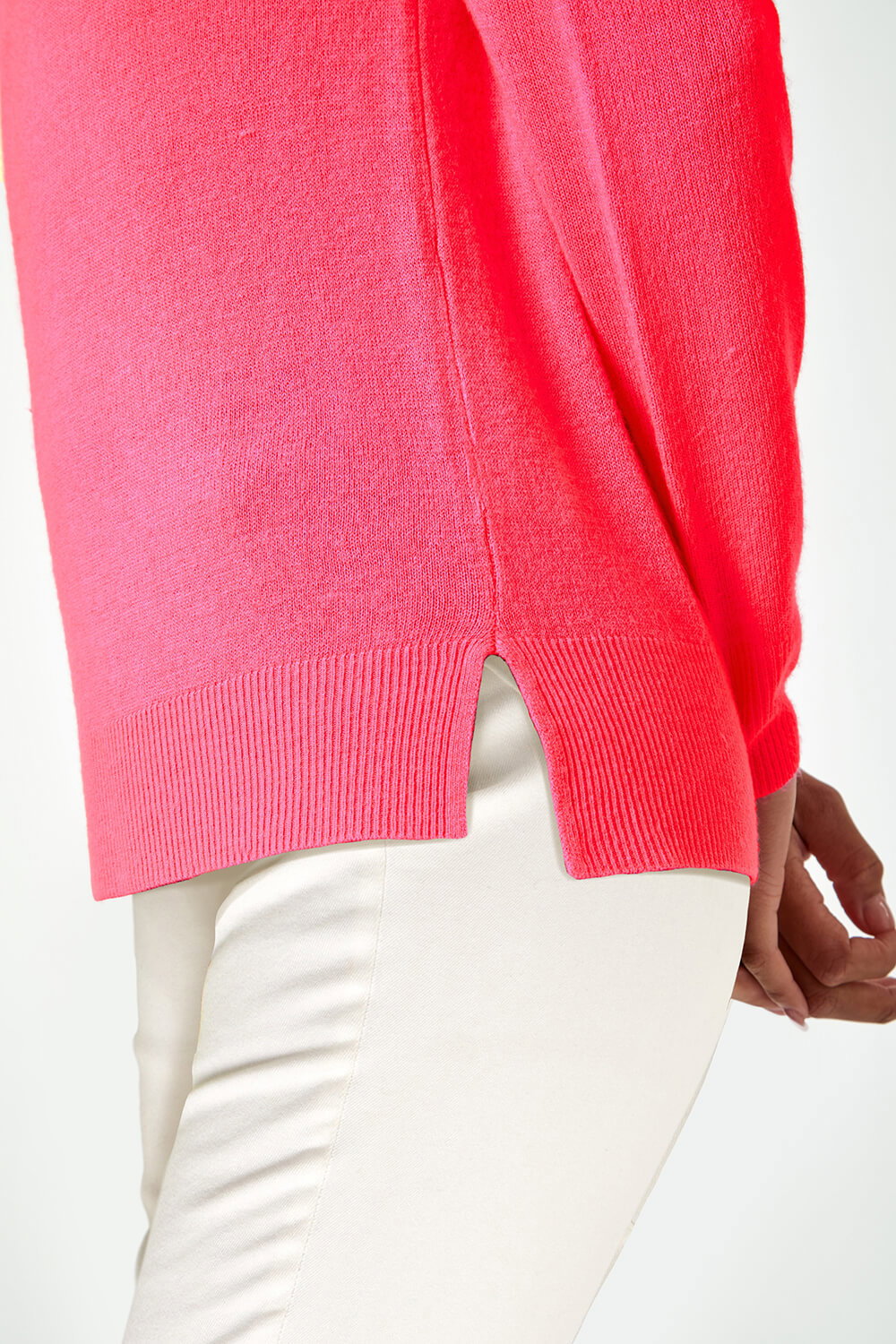 High Neck Jumper Fuchsia