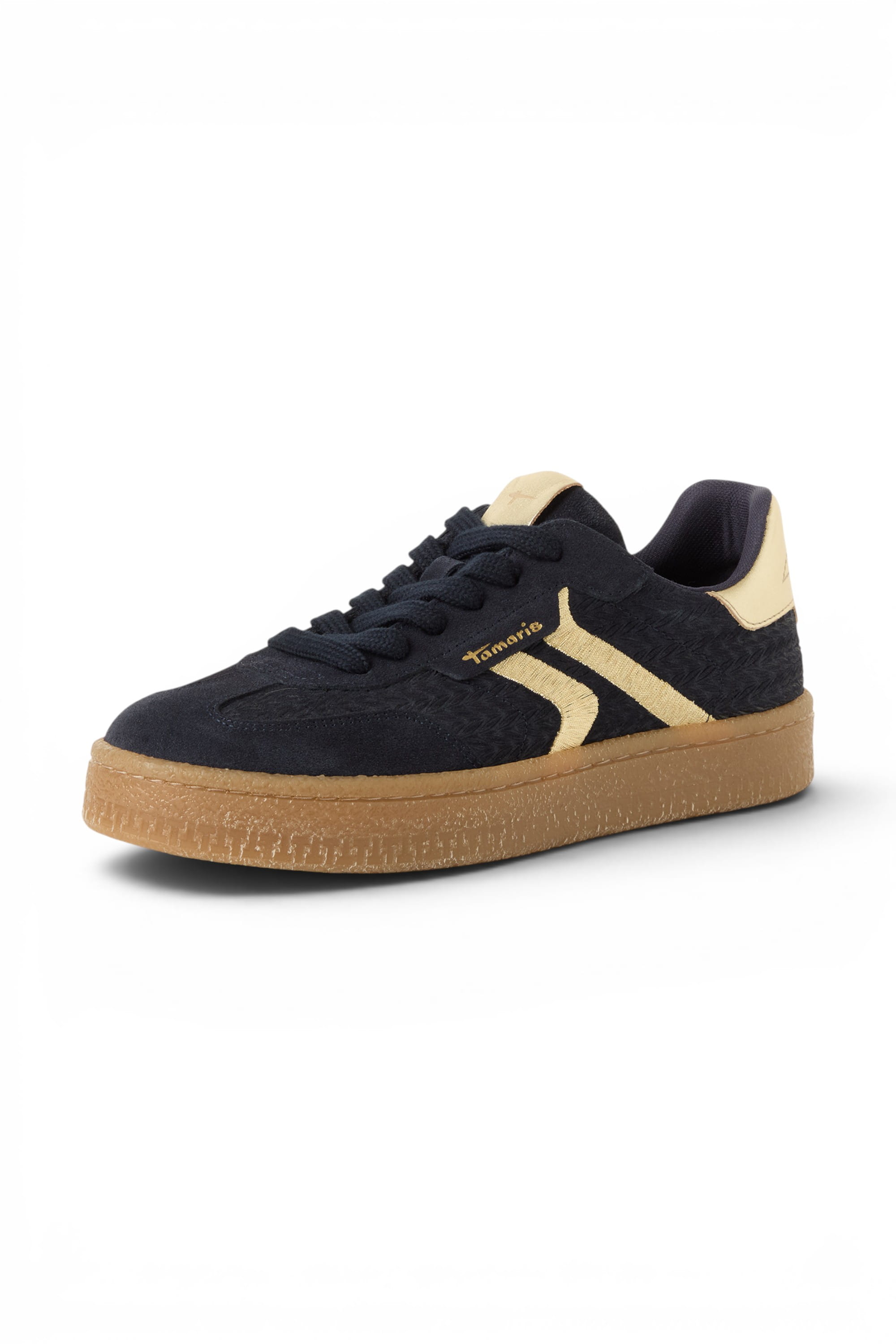 Navy Leather Trainers Sneaker Shoes, Image 2 of 7