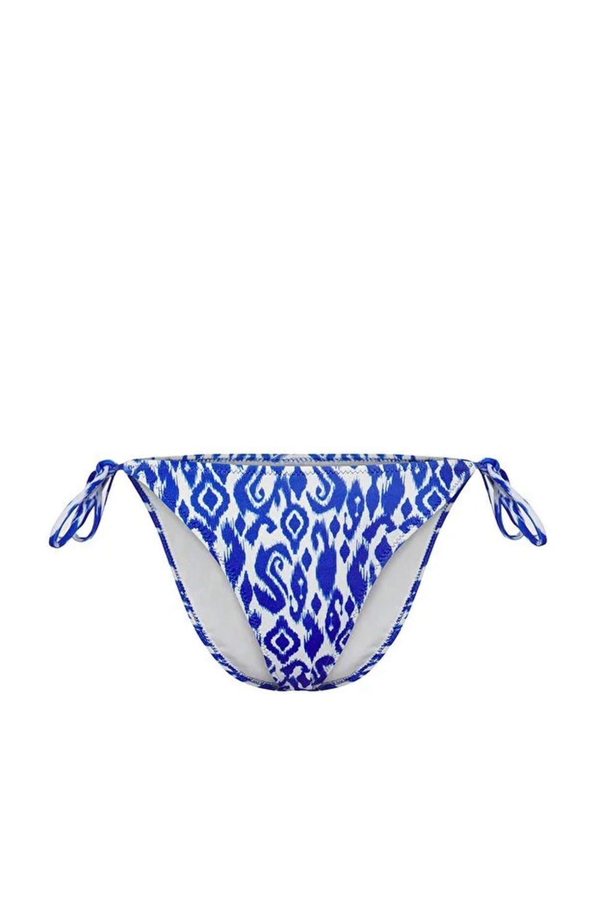 Multi Ethnic Print Tie Side Regular Waist Bikini Bottom with Adjustable Fit, Image 2 of 4