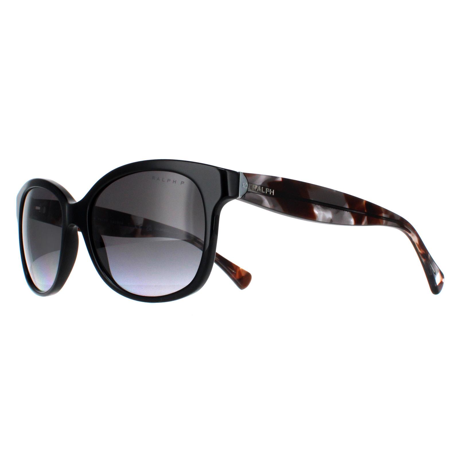 Black Cat Eye Shiny Black and Havana Grey Gradient Polarized RA5191, Image 2 of 4