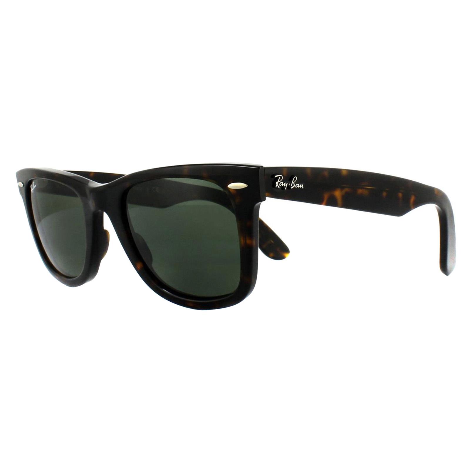 Brown Ray-Ban Brown Rectangle Tortoise Green Sunglasses, Image 2 of 4