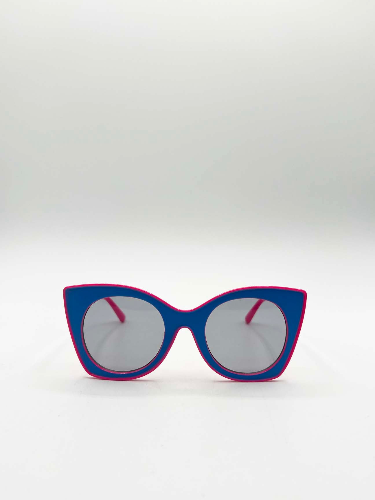 Pink Oversized Round Cat-Eye Sunglasses, Image 1 of 7