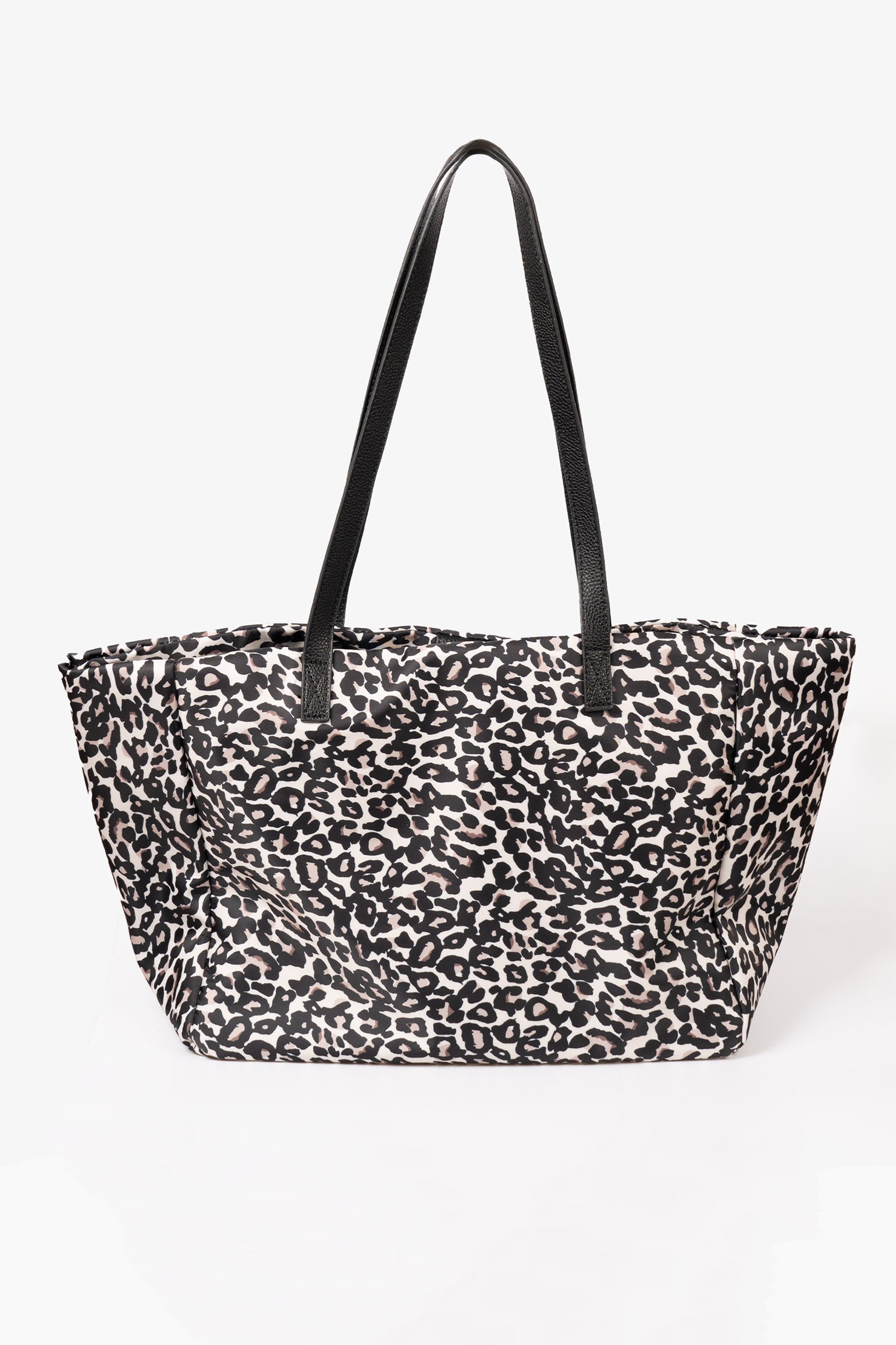 Cream Leopard Large Carry All Tote Bag, Image 2 of 2