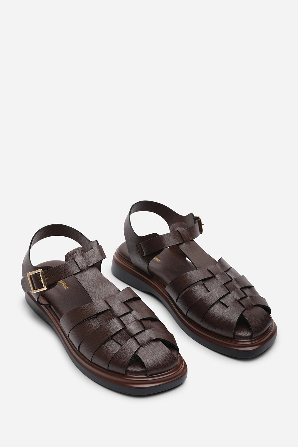Dark Brown Chime Fisherman Flatform Sandal, Image 4 of 6