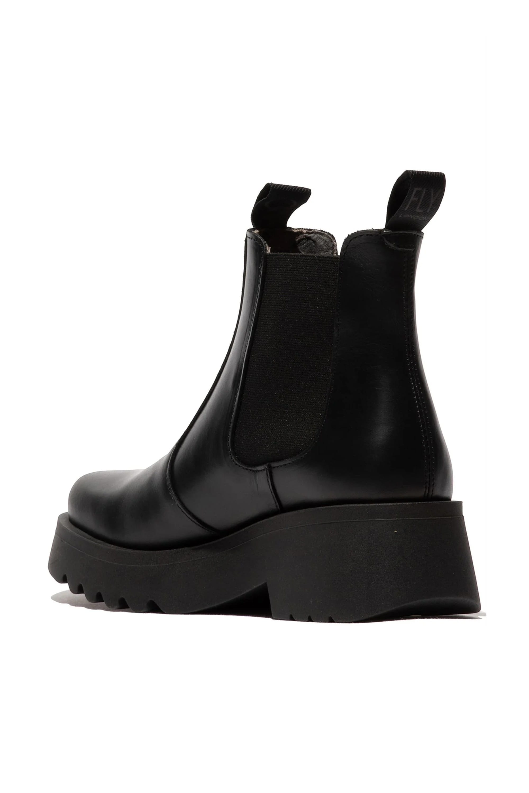 Black Womens Soft Chelsea Ankle Boots-MEDI789, Image 4 of 5