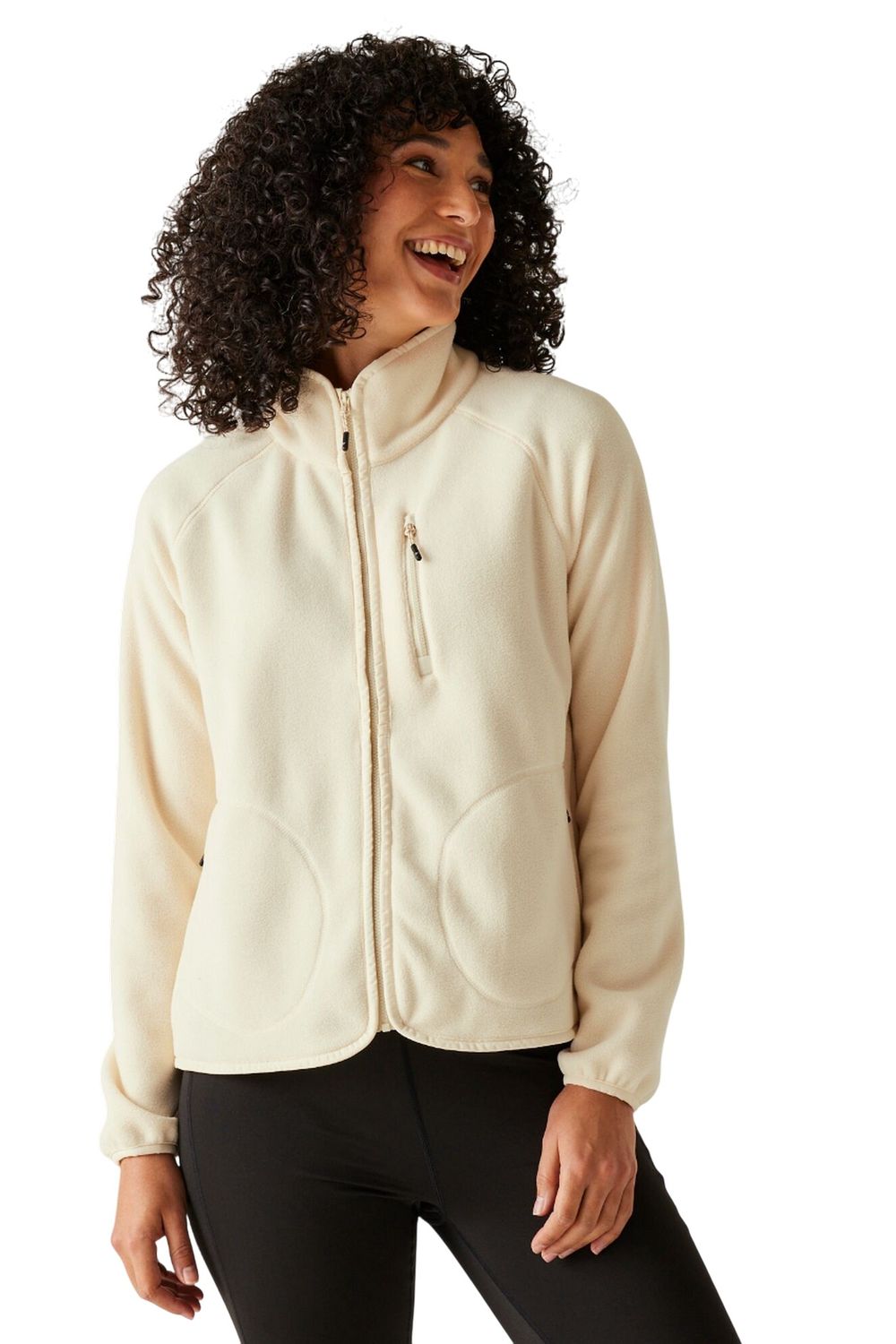 Cream Frankie Full Zip Fleece Jacket, Image 1 of 5