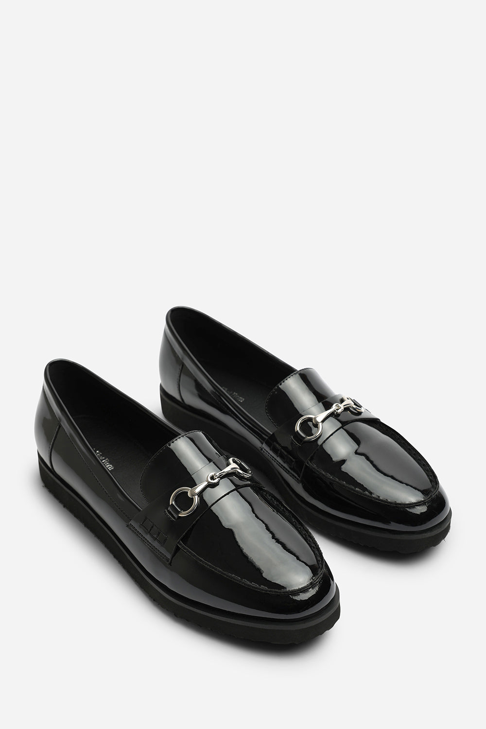 Black Brittany Snaffle Detail Hardware Trim Loafers, Image 4 of 6