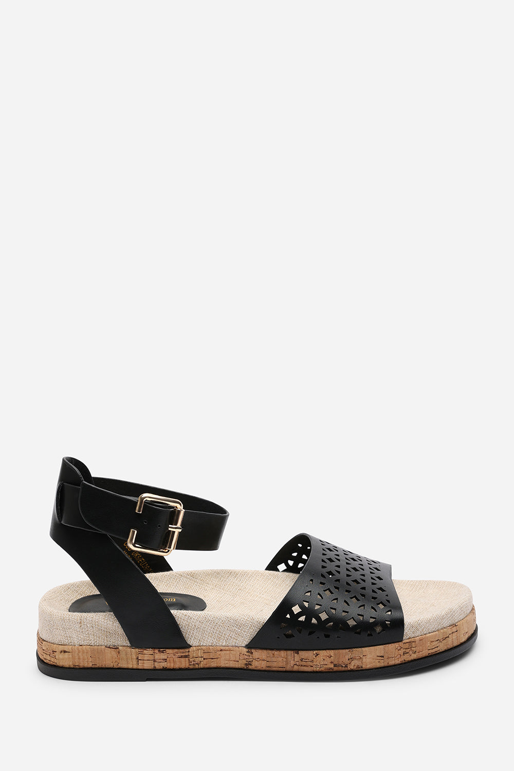 Black Where's That From Black Banyan Double Strap Flatform Sandal, Image 2 of 6