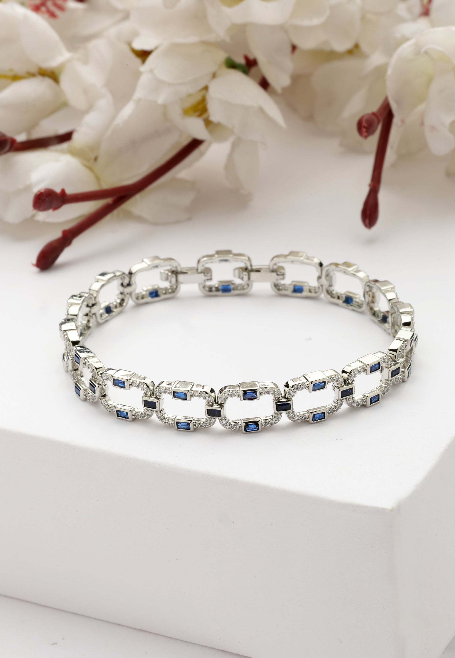 Blue Diva Interlock Bracelet, Image 2 of 5