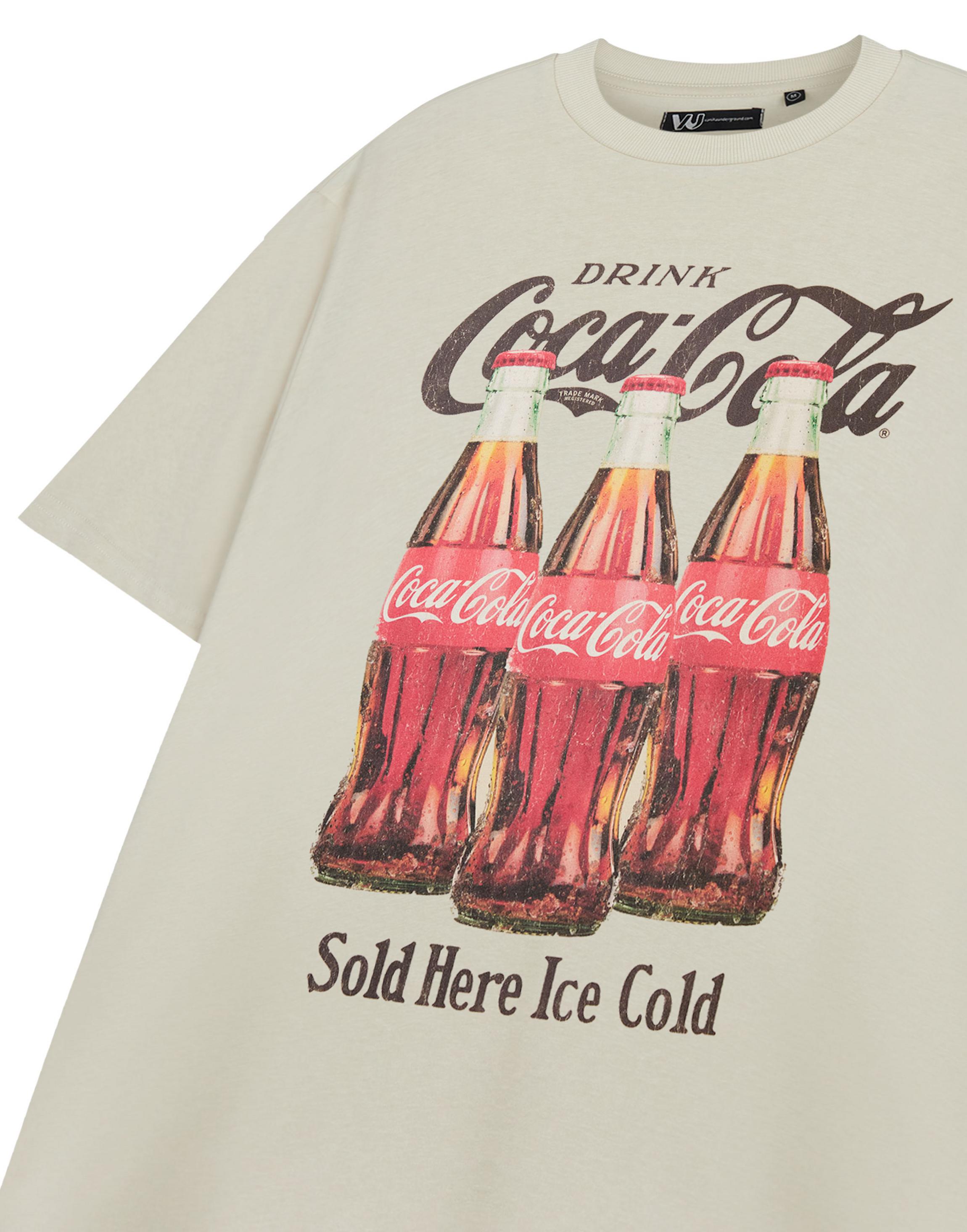 Beige Coca Cola Sold Here Ice Cold Large T-Shirt, Image 5 of 6