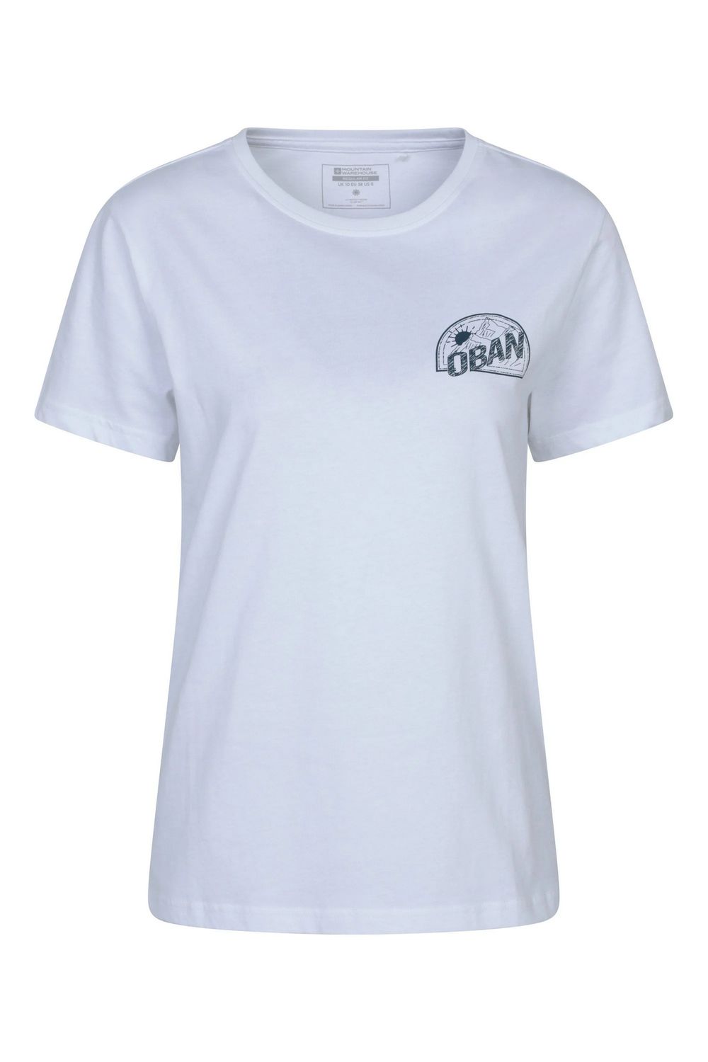 White Oban Relaxed Fit Short Sleeved TShirt, Image 1 of 4