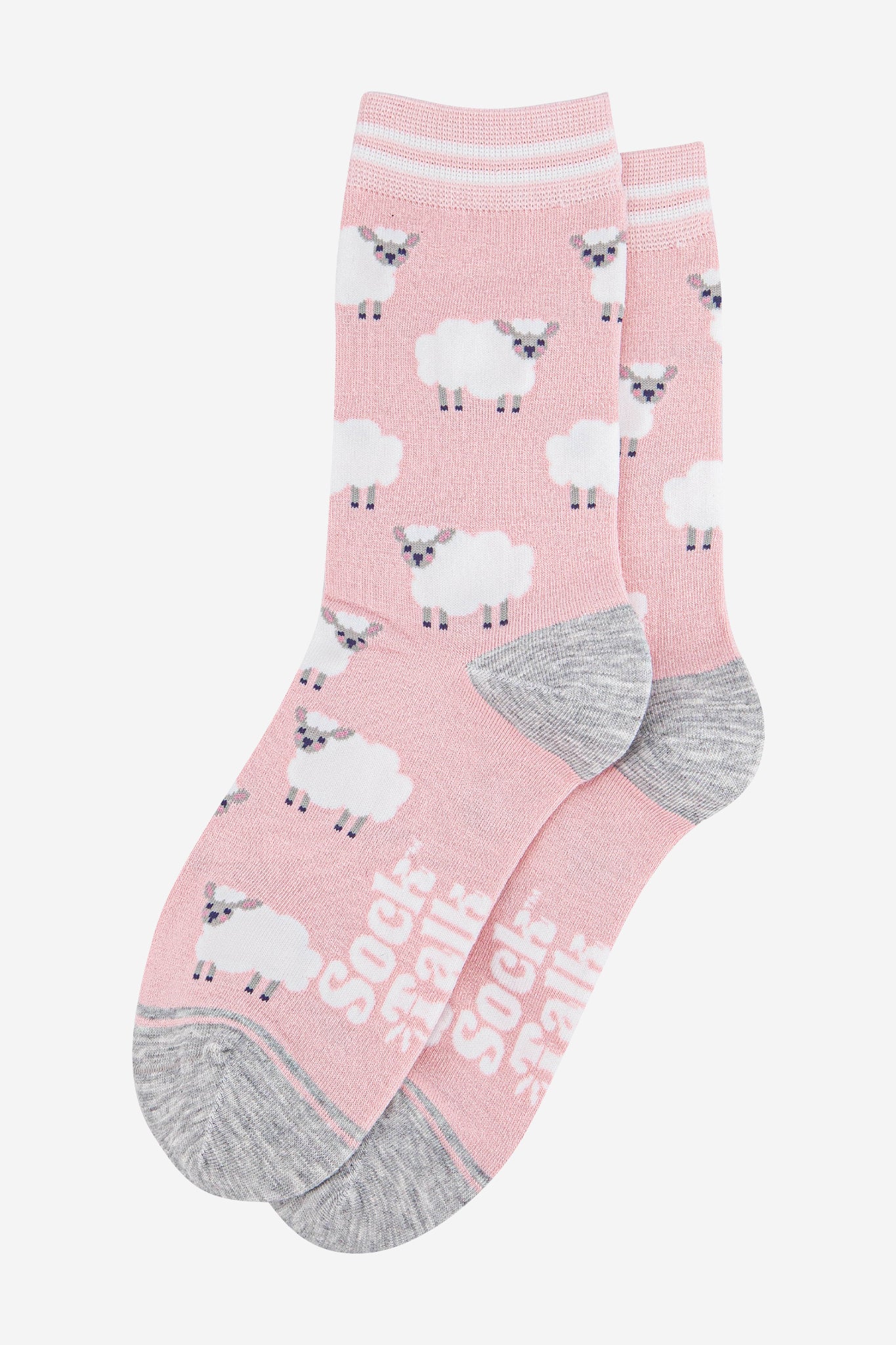 Pink Woolly Sheep Marl Bamboo Socks, Image 3 of 4