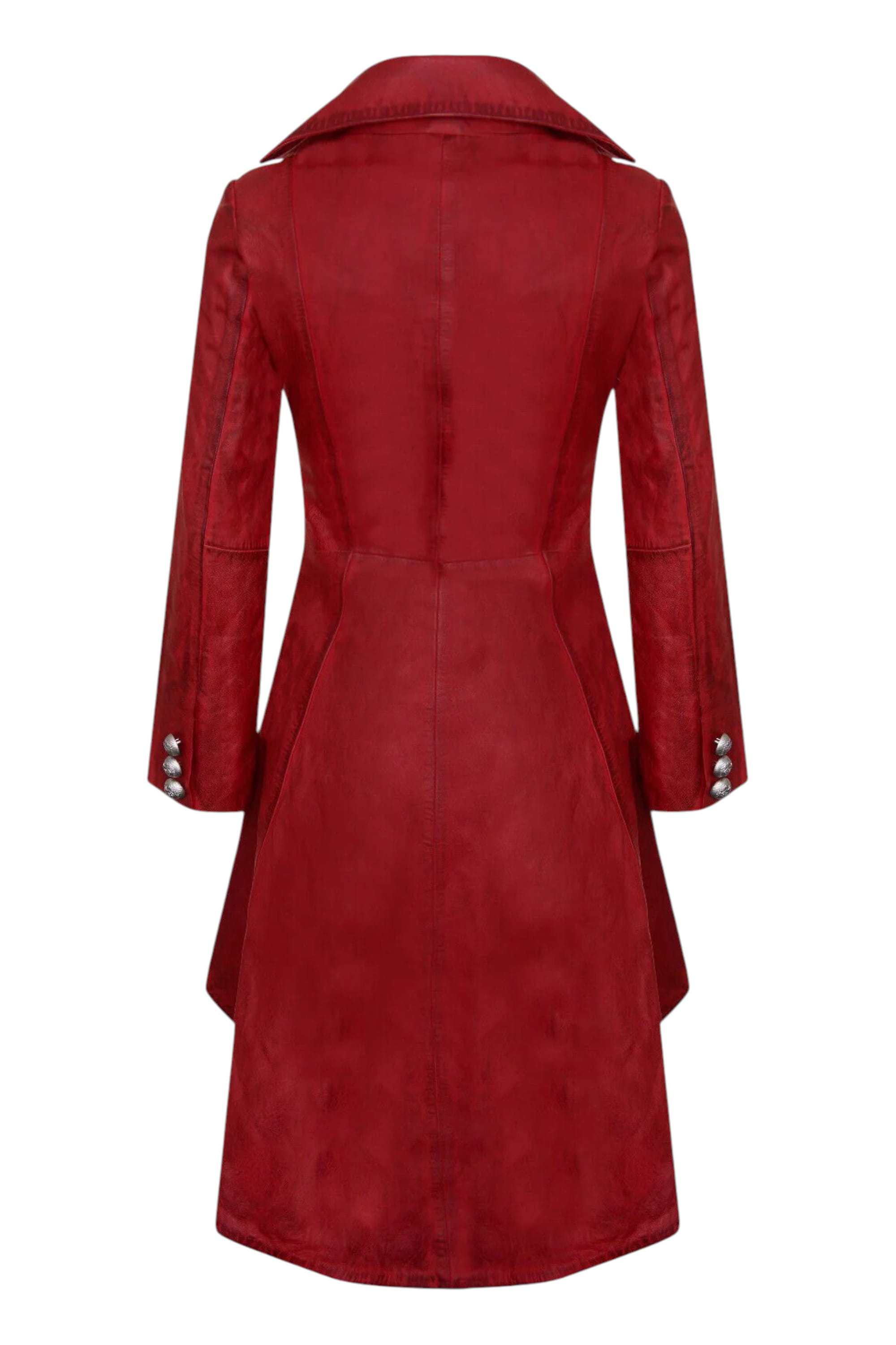 Red Womens Gothic Victorian Coat-Accra, Image 3 of 4