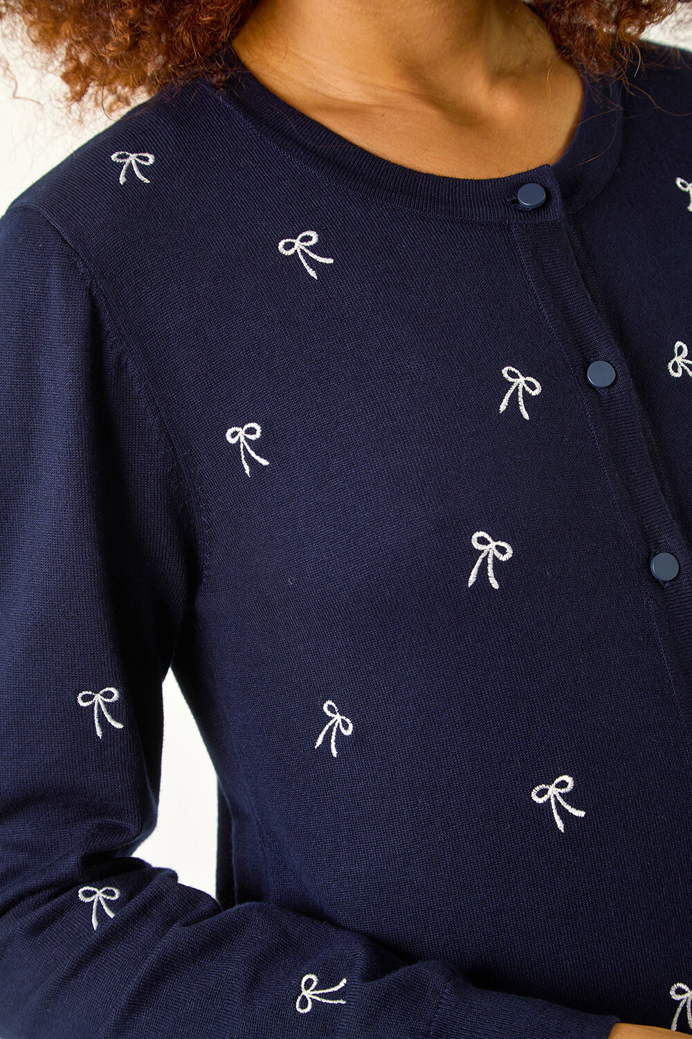 Bow & Arrow Short Cardigan - Navy