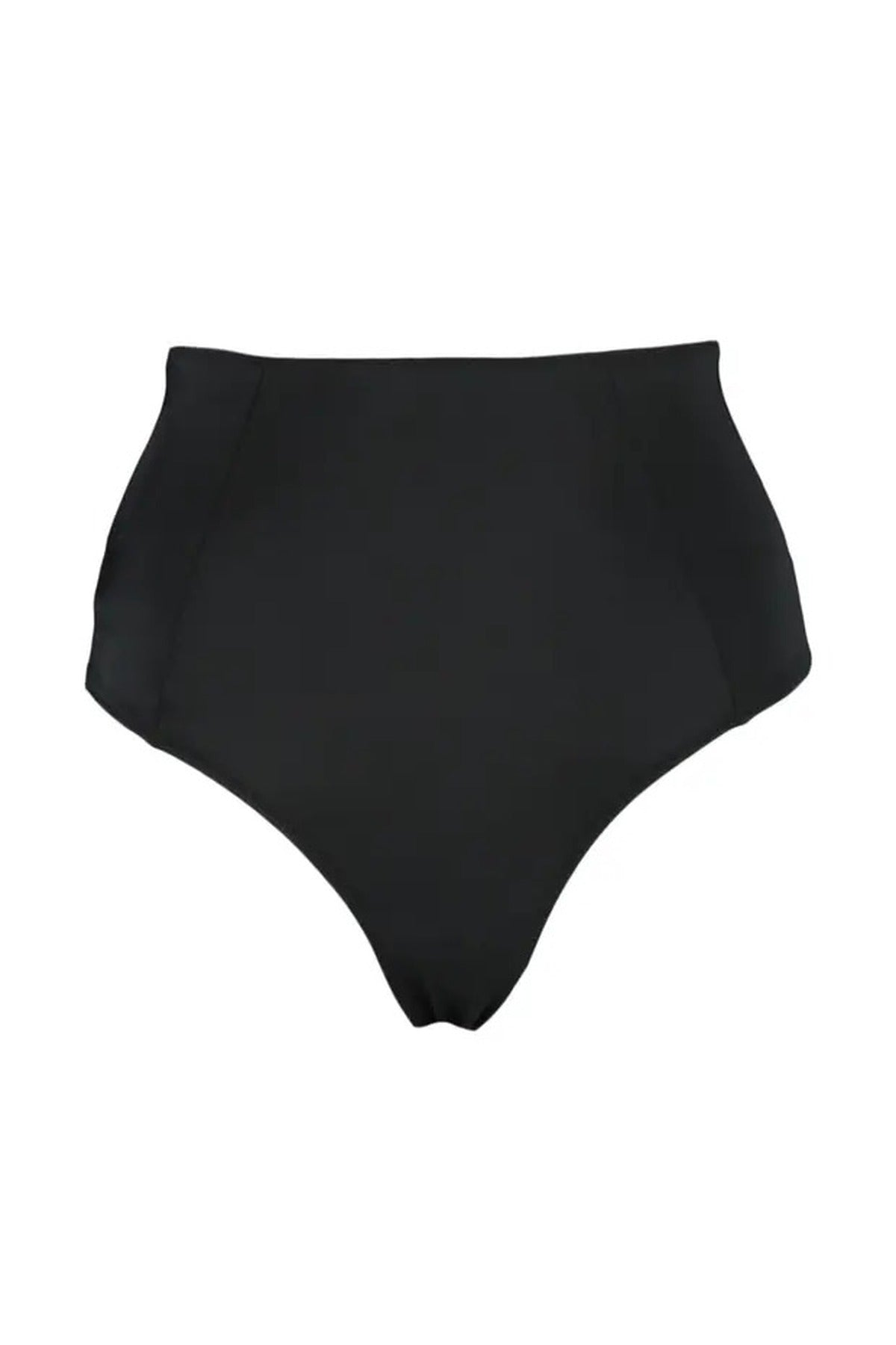 Black WOVCOR Black Super High Waist Shaping Hipster Bikini Bottom with Contoured Fit, Image 2 of 4